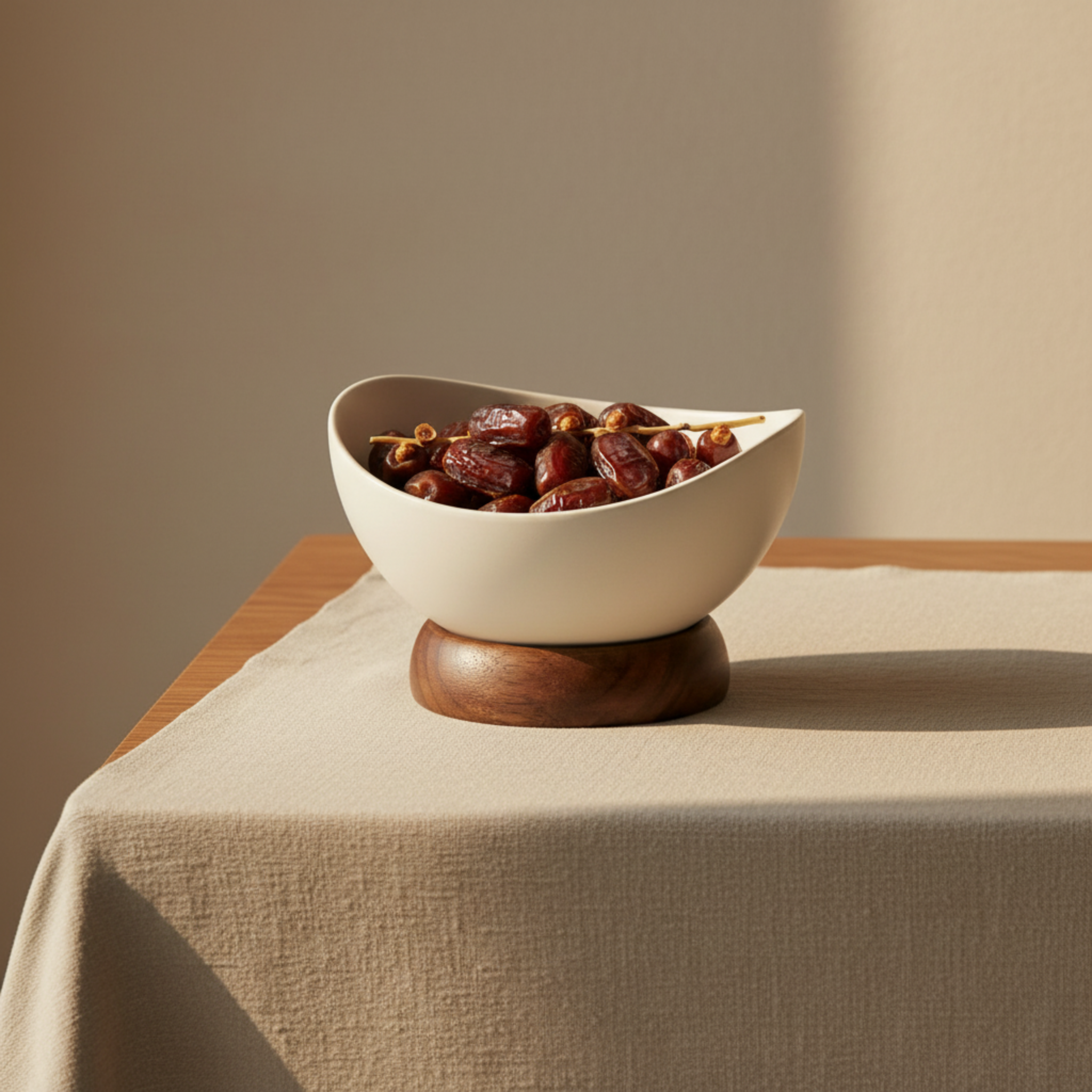 Bol Incliné Design en Céramique & Socle Bois – Service & Déco