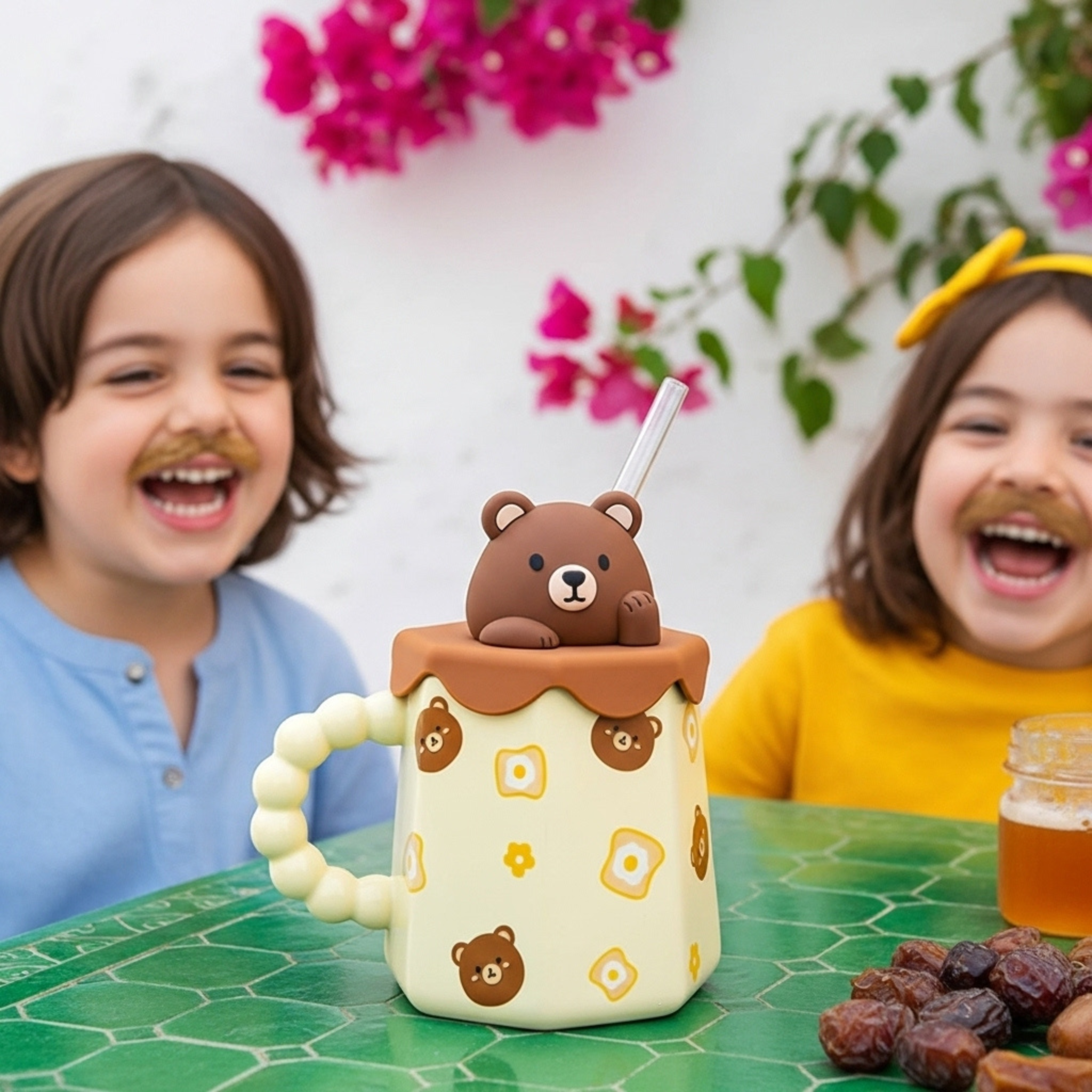 Mug Ourson – Avec Paille & Couvercle