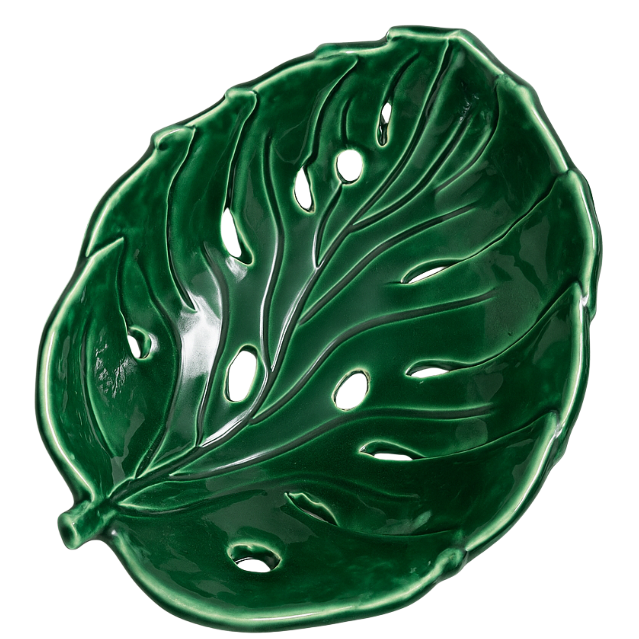 Asiette céramique forme feuille