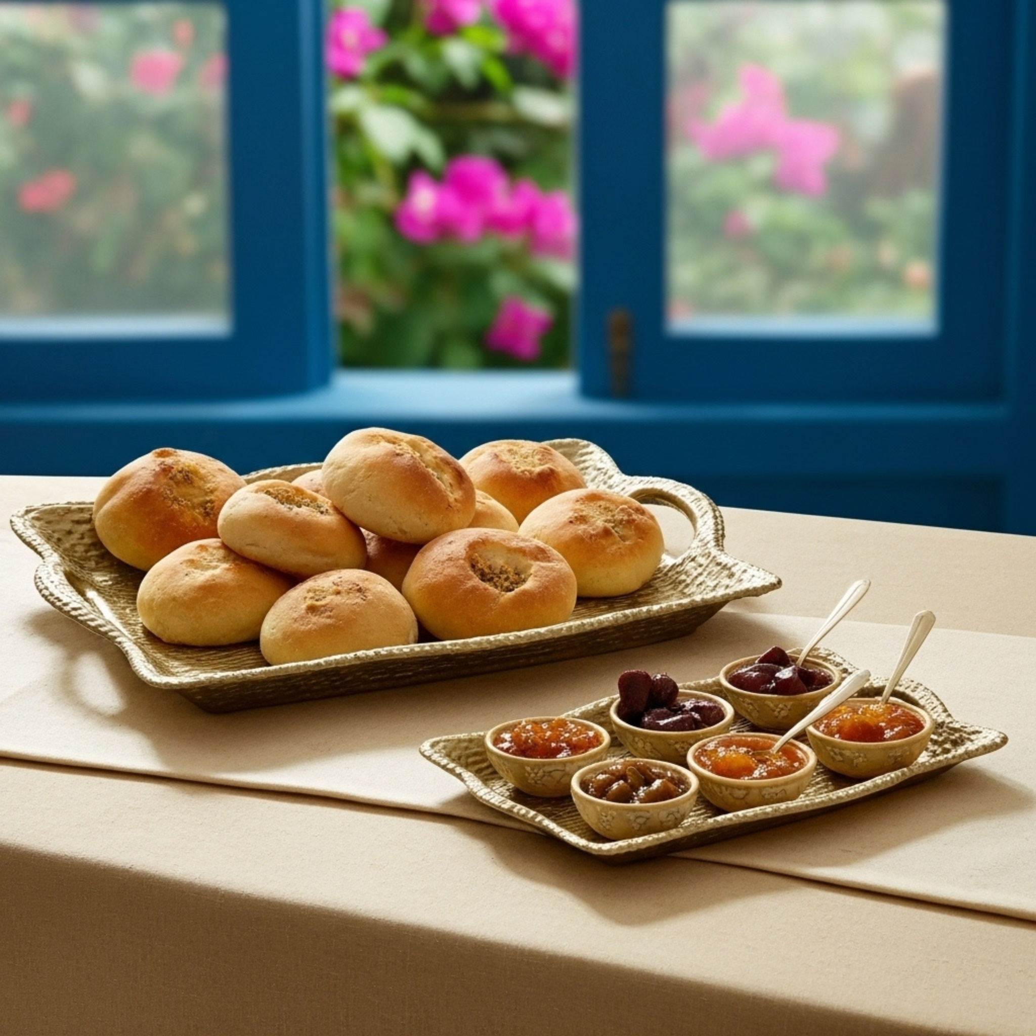 Set de 2 Plateaux en Cuivre Indien Luxe | Fiolla Home