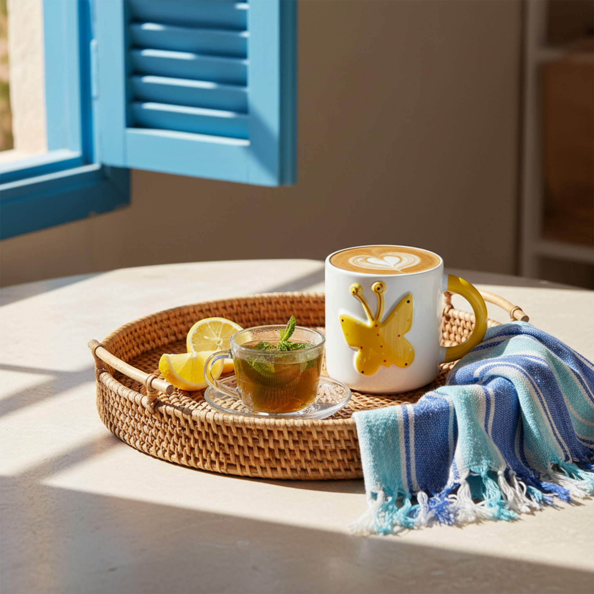 Mug Papillon Jaune en Relief – Tasse en Céramique Joyeuse & Design