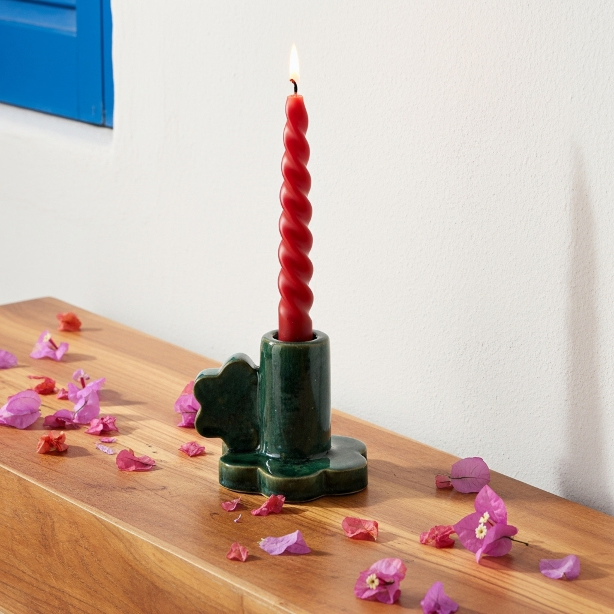 Bougeoir Cactus en Céramique – Déco Tunisienne