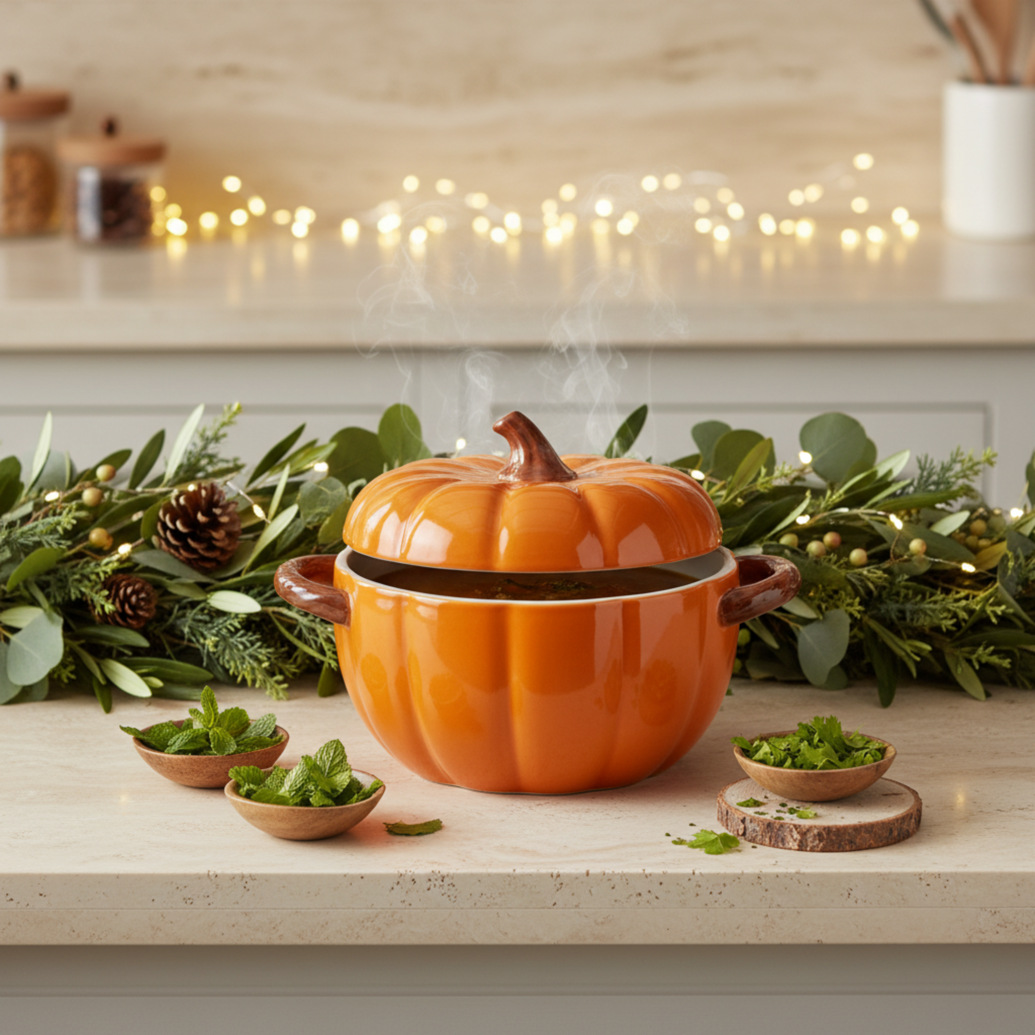 Soupière Citrouille Grand Format – Service de Table Élégant