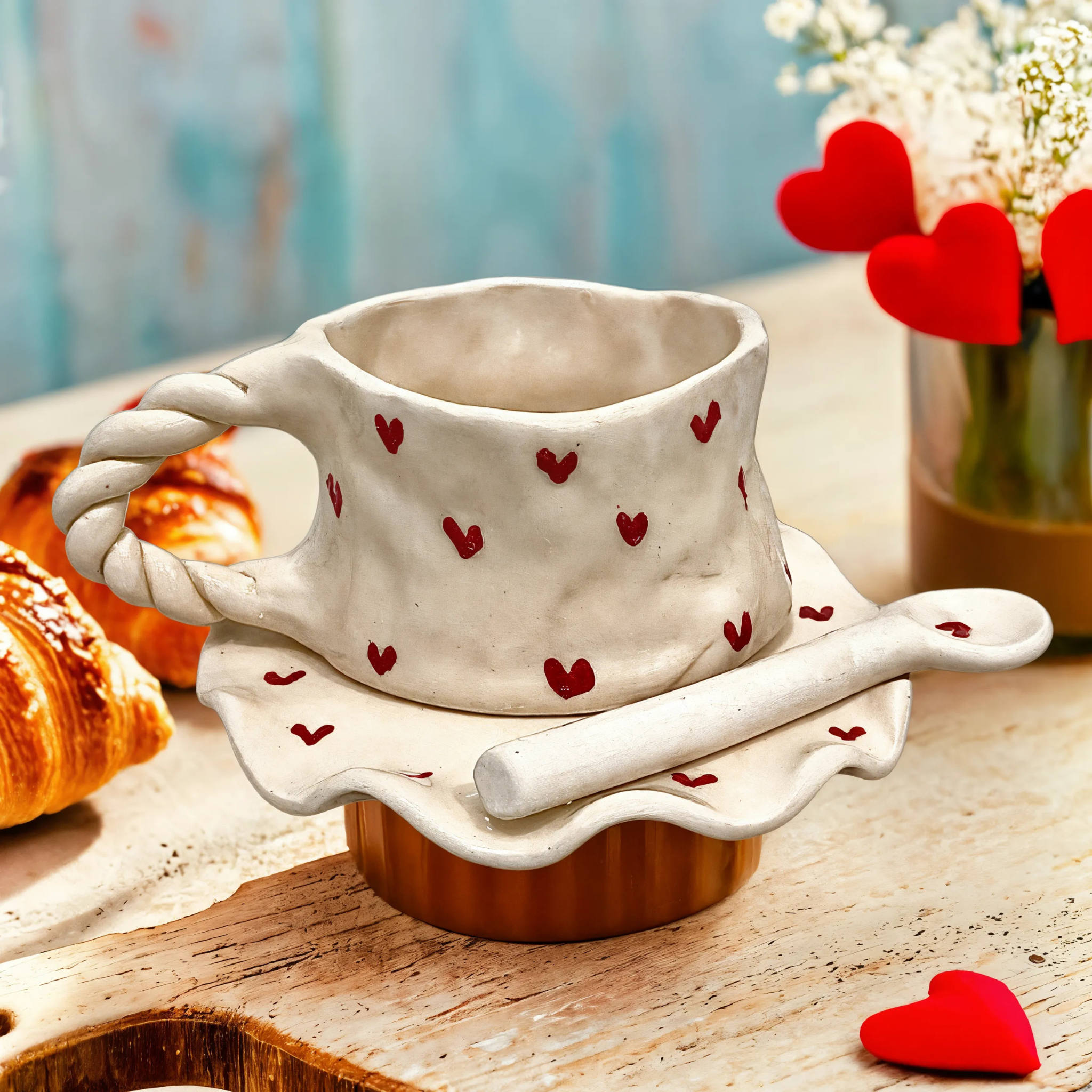 Mug Romantique en Céramique | Parfait pour Cadeaux | Fiolla Home