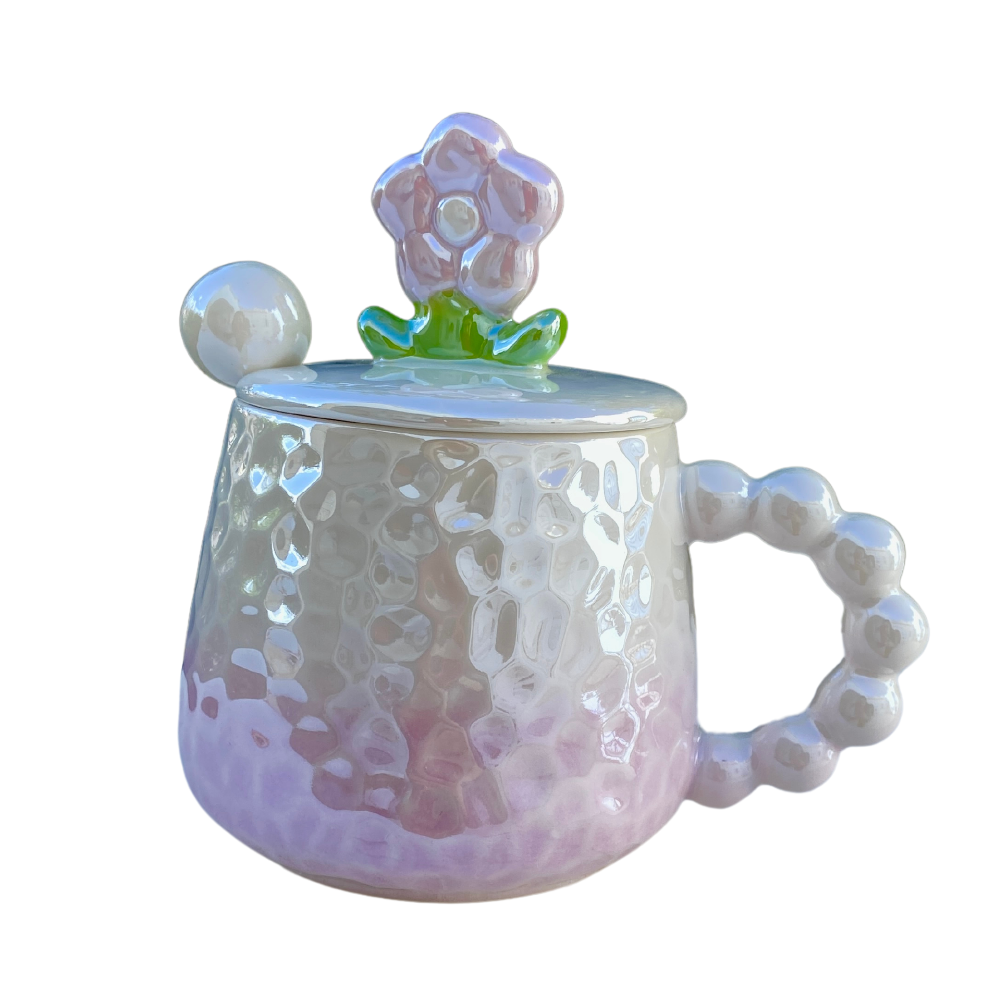 Mug Fleur Pastel en Céramique | Dégradé de Couleurs Élégant | Fiolla Home