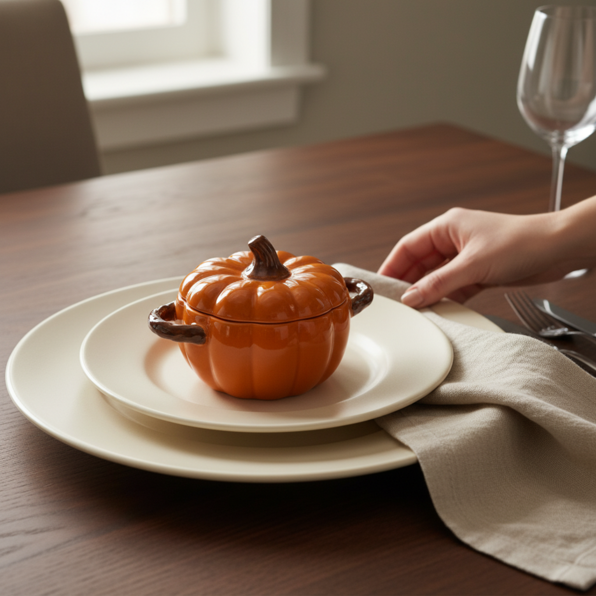 Mini Soupière Citrouille Céramique – Service Individuel Chic