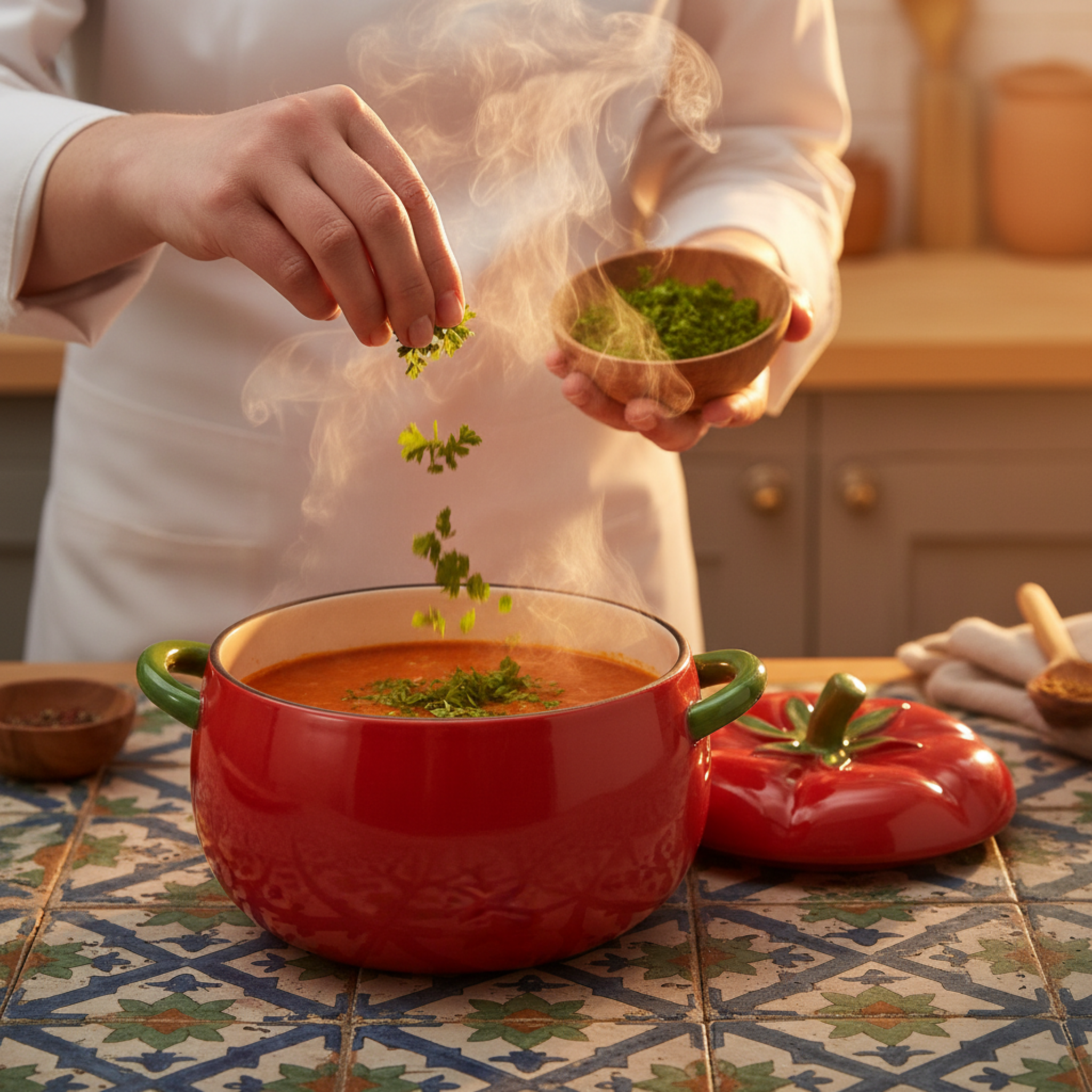Cocotte Forme Tomate en Céramique – Design Original & Tendance