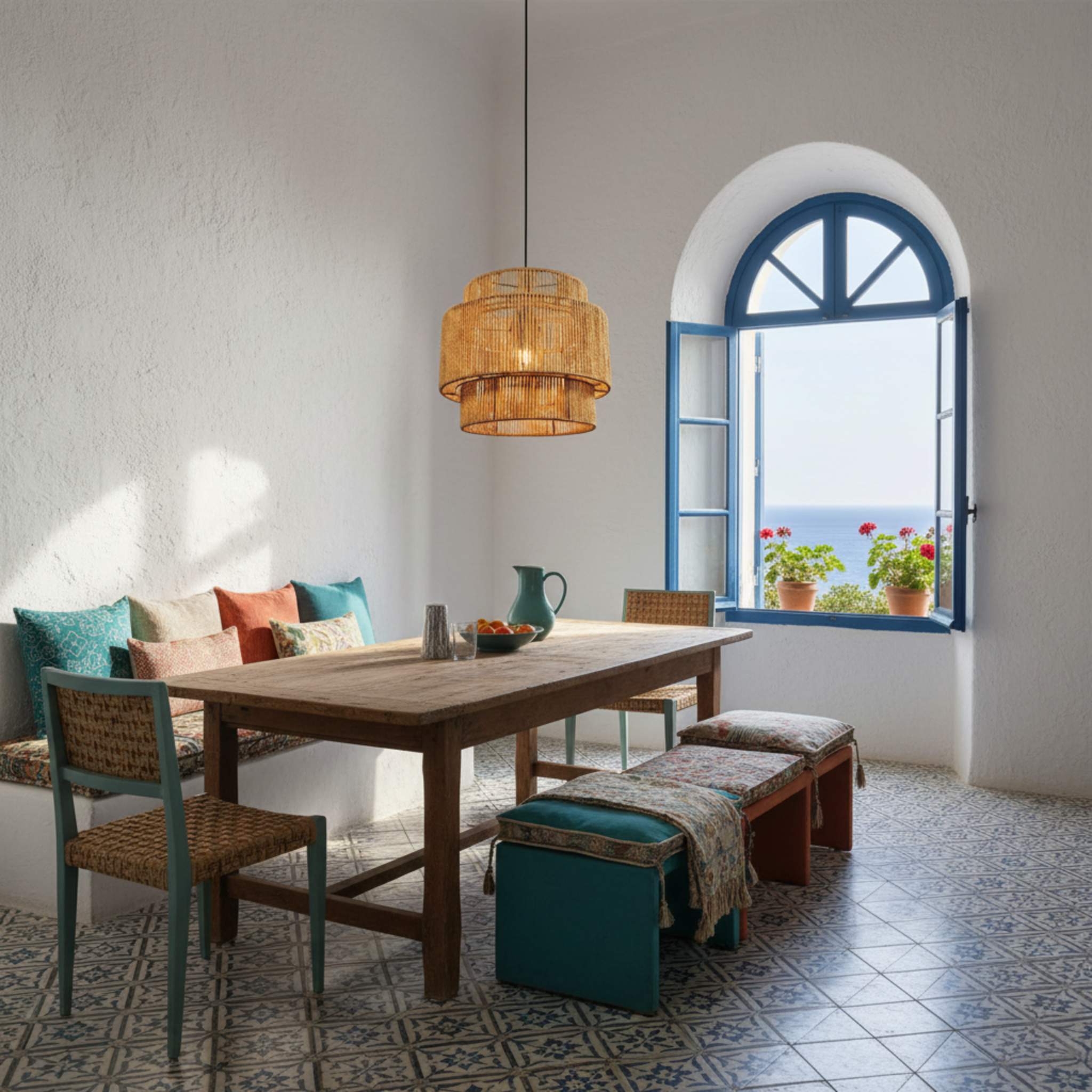 Suspension "Byrsa" à 3 Niveaux – Lustre Spectaculaire en Jute Tressé