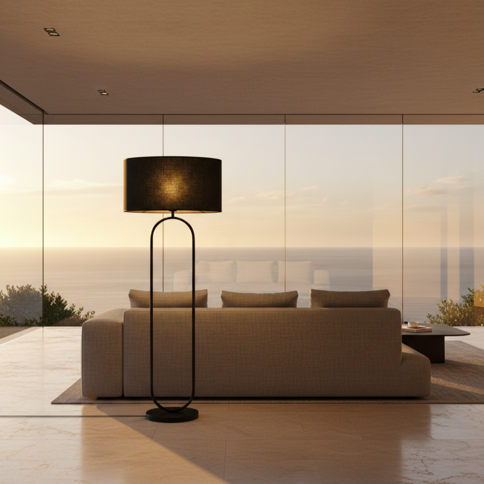 Lampadaire sur Pied INFINITY Métal Noir Design | Fiolla Home Tunisie