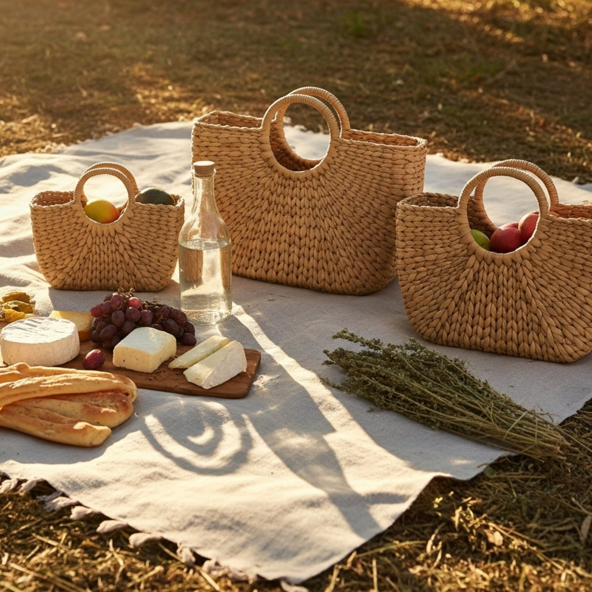 Trio de Paniers Tressés – Série de 3, Déco & Rangement