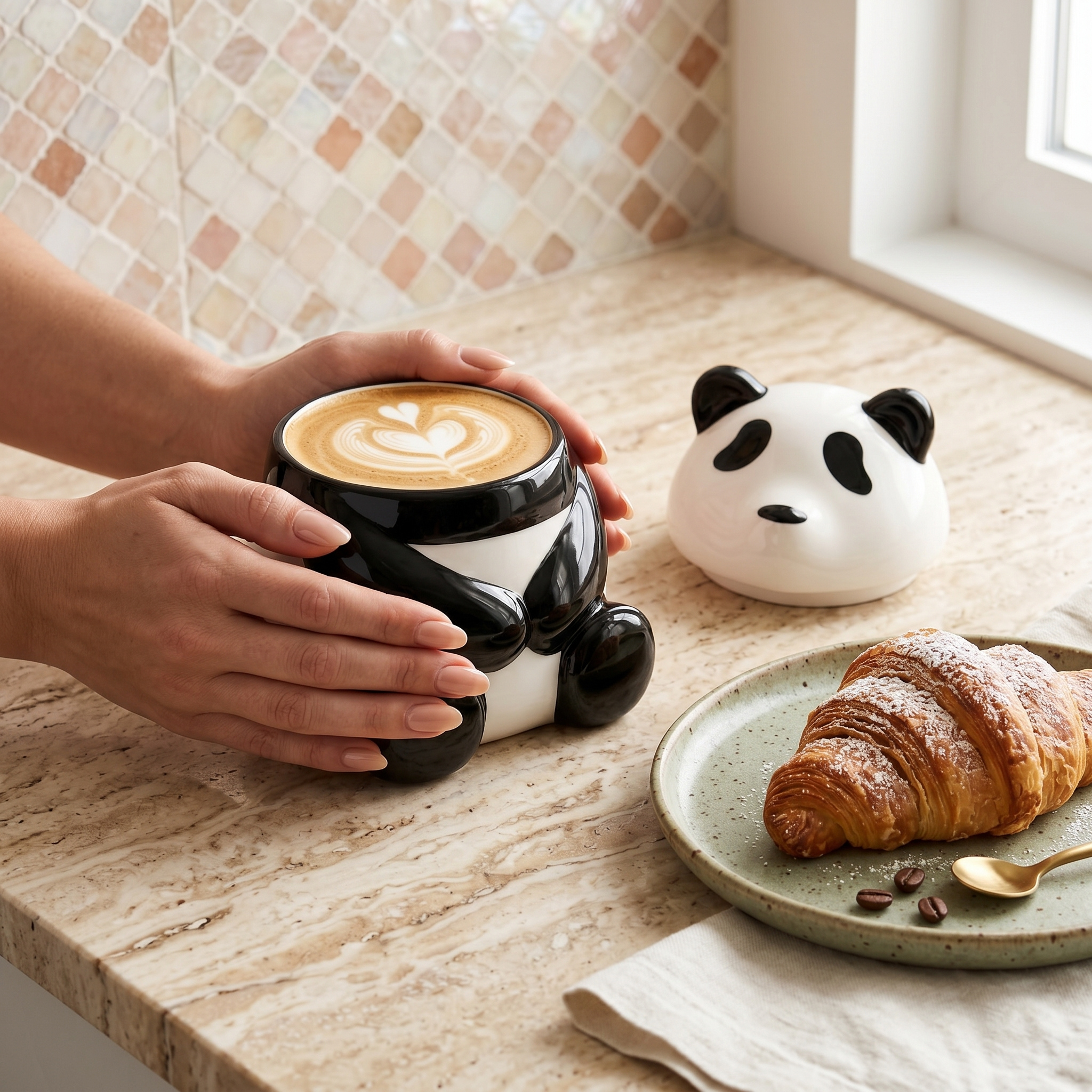 Mug Panda Céramique 3D | Tasse Café Kawaii Mignonne | Fiolla Home