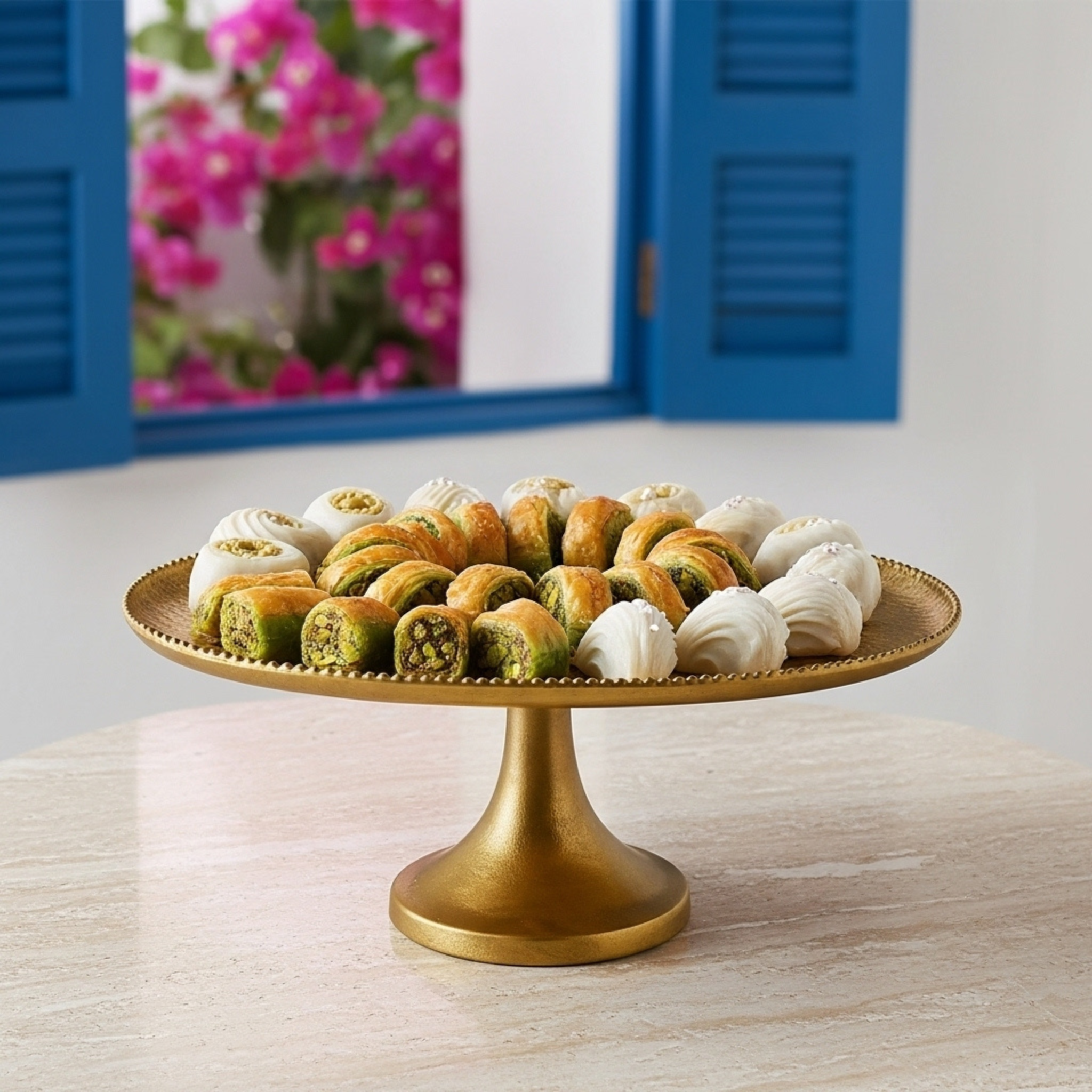 Plateau à Gâteau Cuivre Indien Grand Format | Fiolla Home