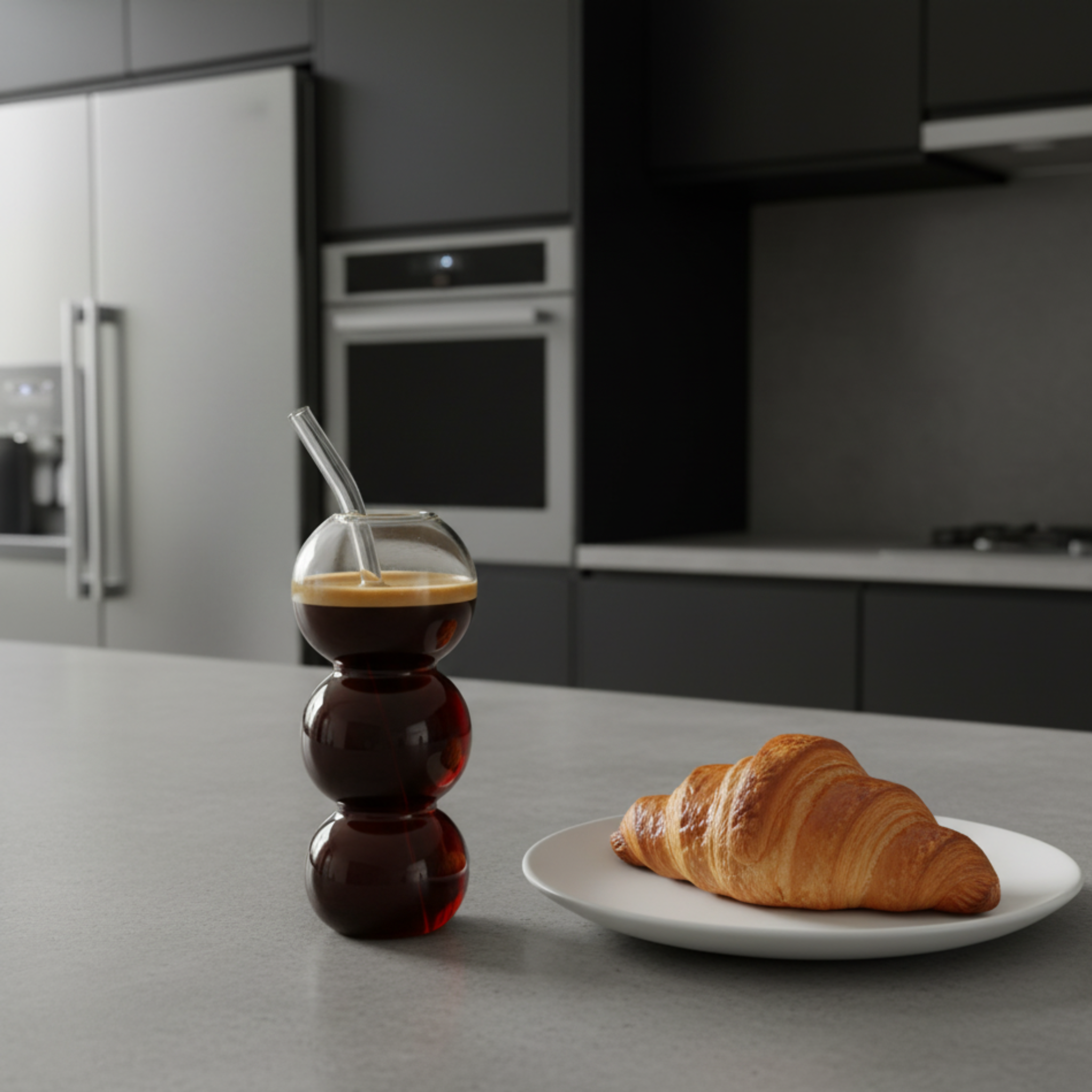 Verre Bulle avec Paille | Pour Toutes Boissons | Fiolla Home Tunisie