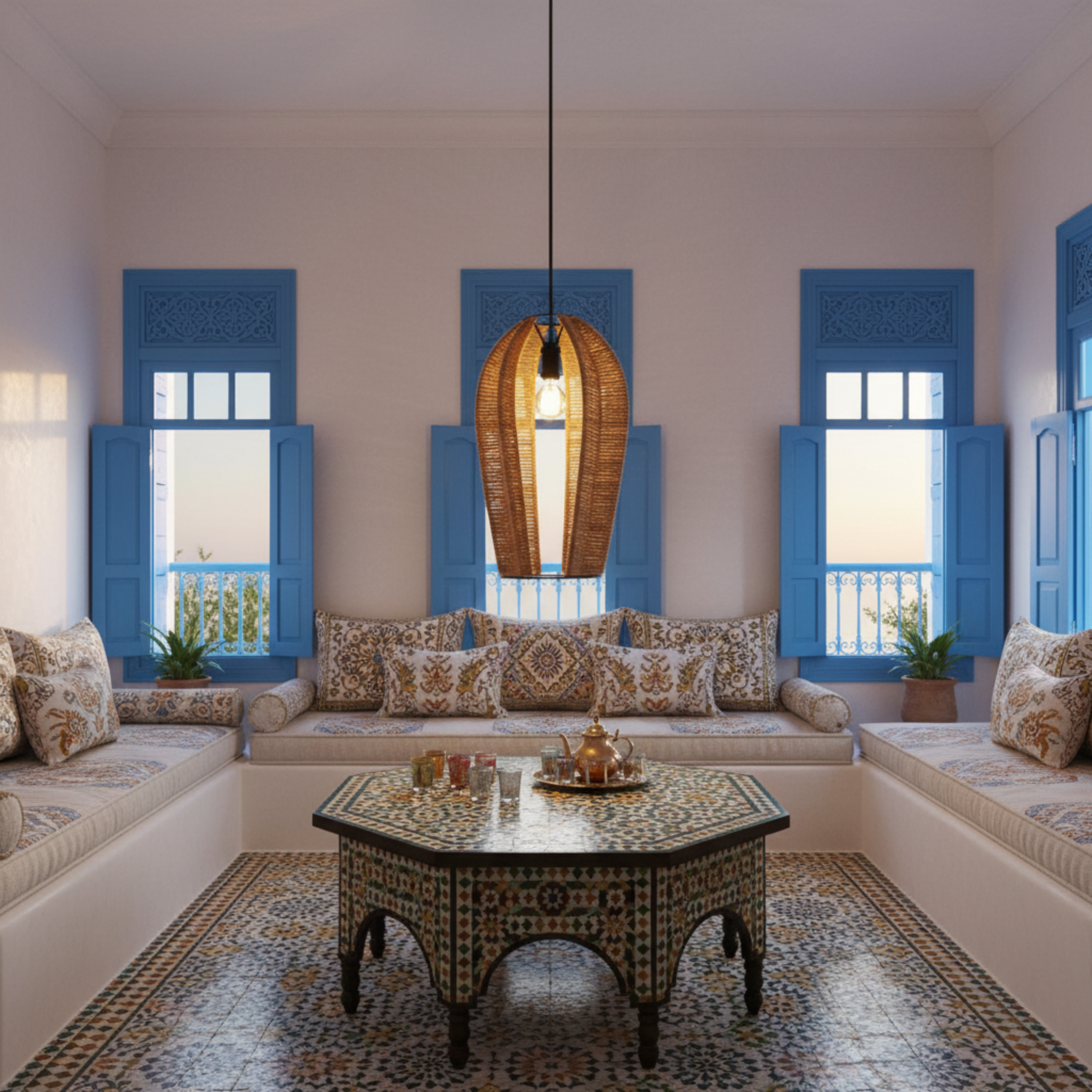 Suspension Design en Corde Tressée | Luminaire Bohème Chic | Tunisie