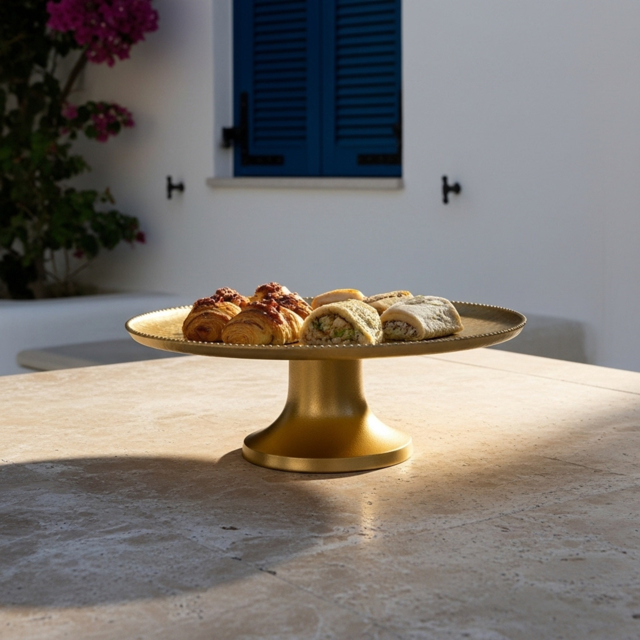 Plateau à gâteau en cuivre indien – Taille moyenne | Fiolla Home