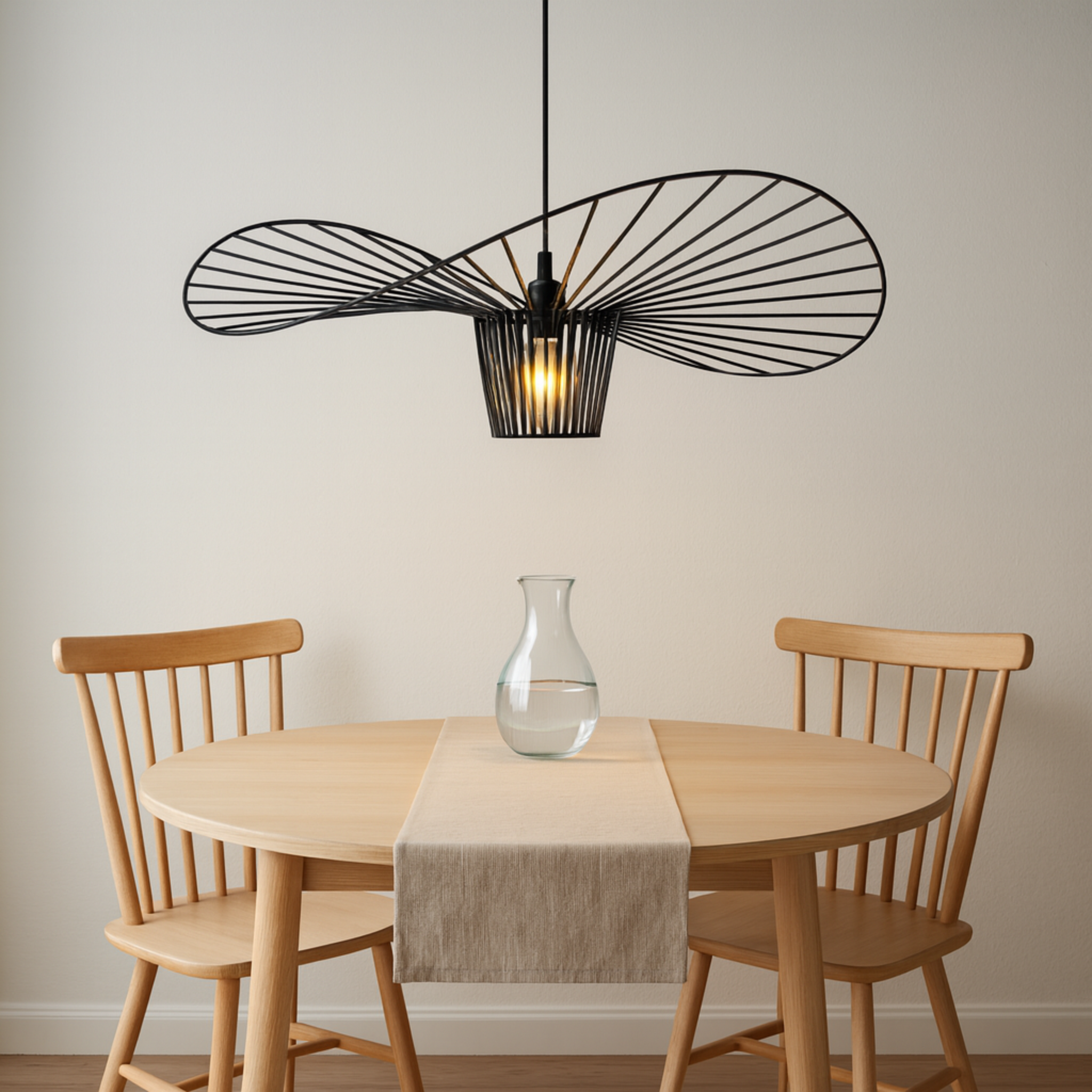 Suspension Métallique Tunisie | Design Noir Sculptural | Fiolla Home
