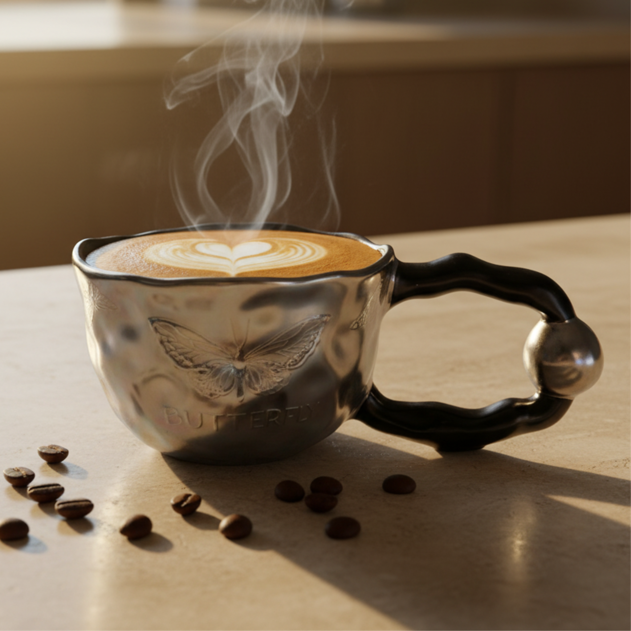 Mug Papillon "Butterfly" Céramique & Anse Design - Tunisie