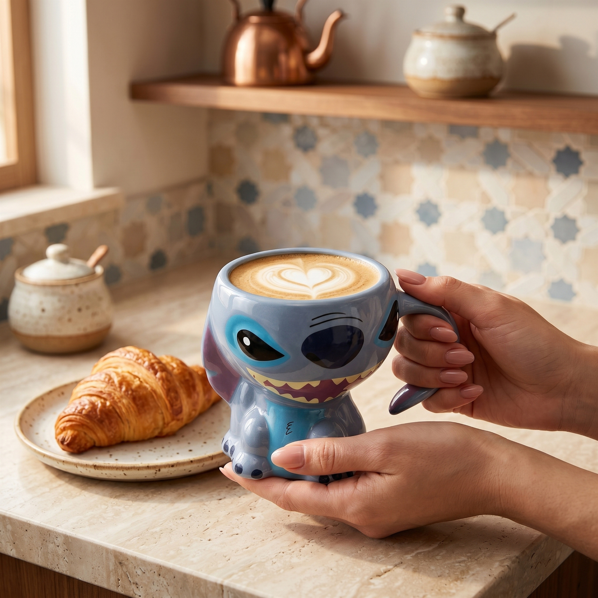 Mug Stitch 3D | Tasse Kawaii avec Poignée | Fiolla Home