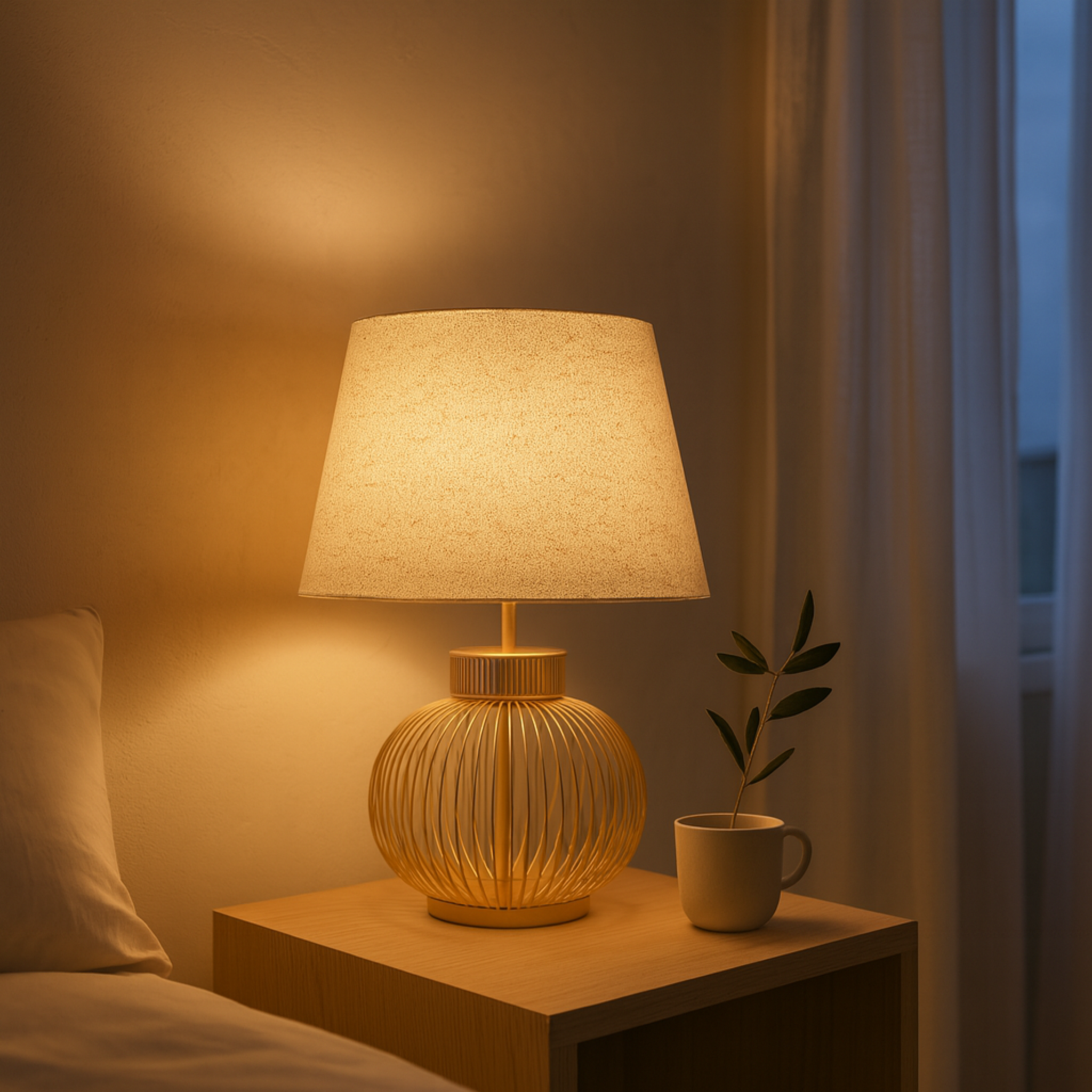 Veilleuse Métal Doré Sphère | Chambre Tunisie | Fiolla Home