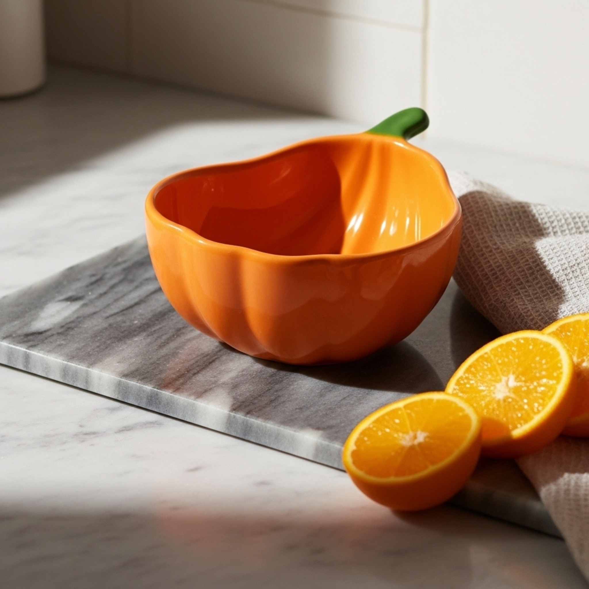 Bol Assiette Citrouille Grande – Céramique Orange Automne Tunisie