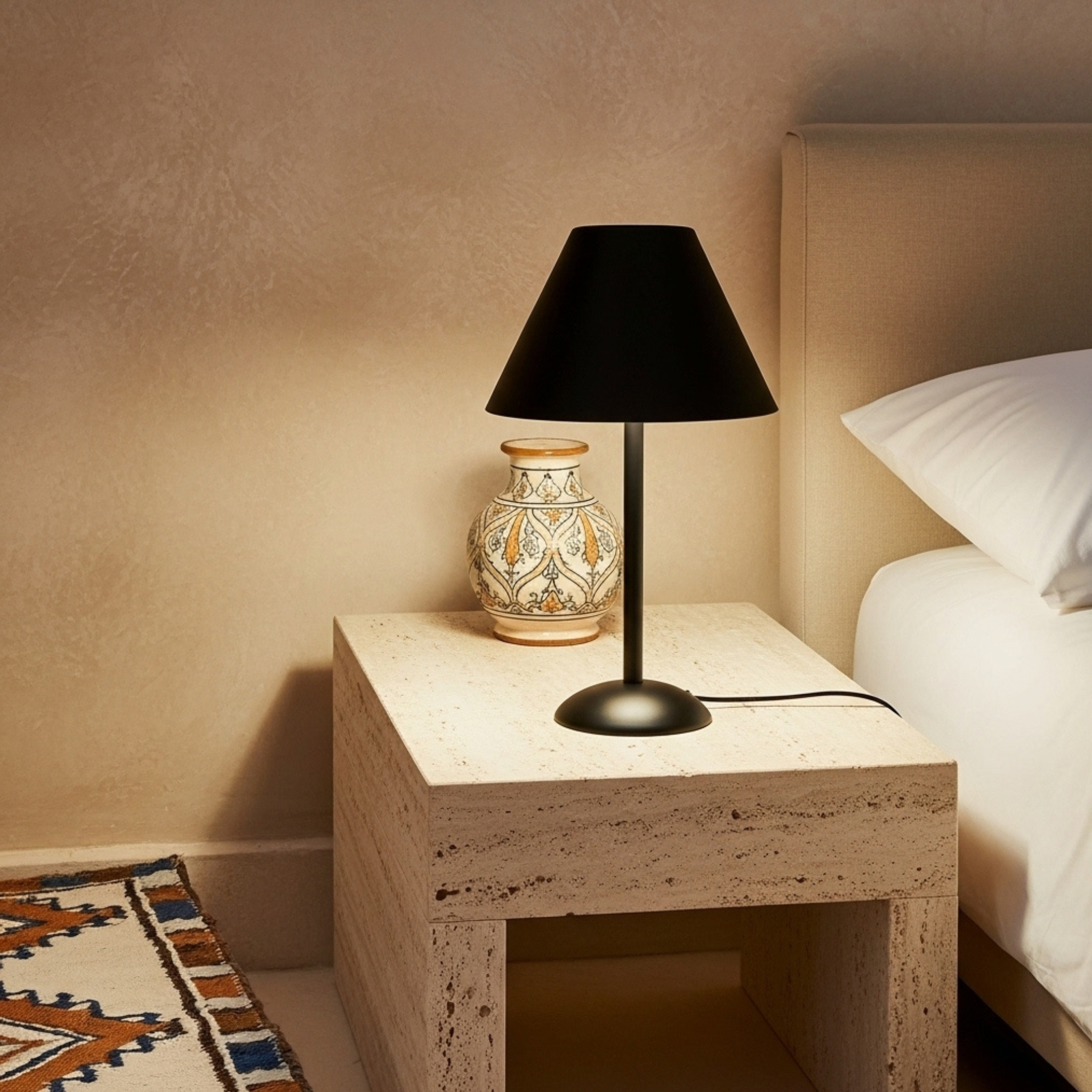Lampe de table Noire Minimaliste