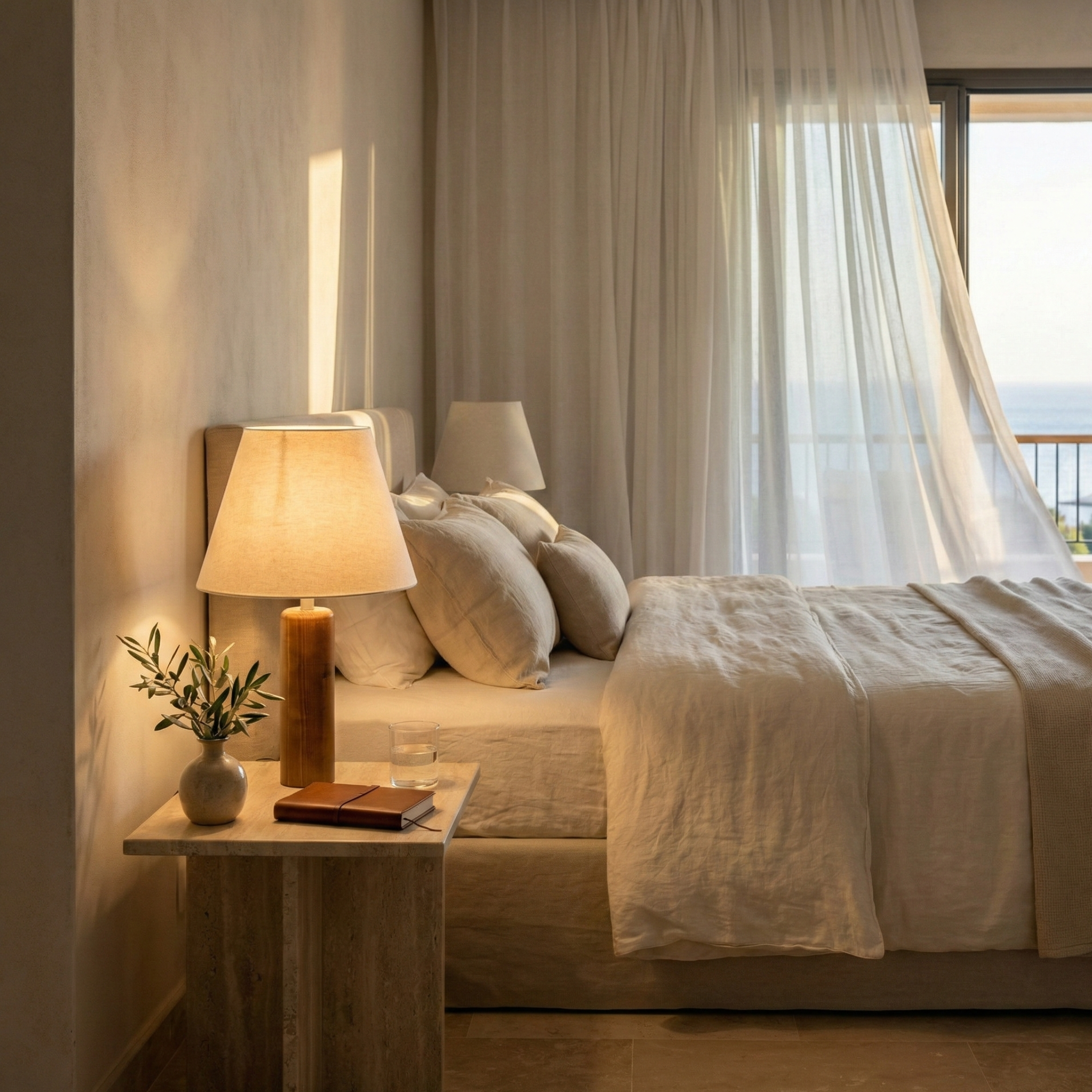 Lampe à Poser Artisanale en Bois Noble – Design Naturel & Épuré Tunisie