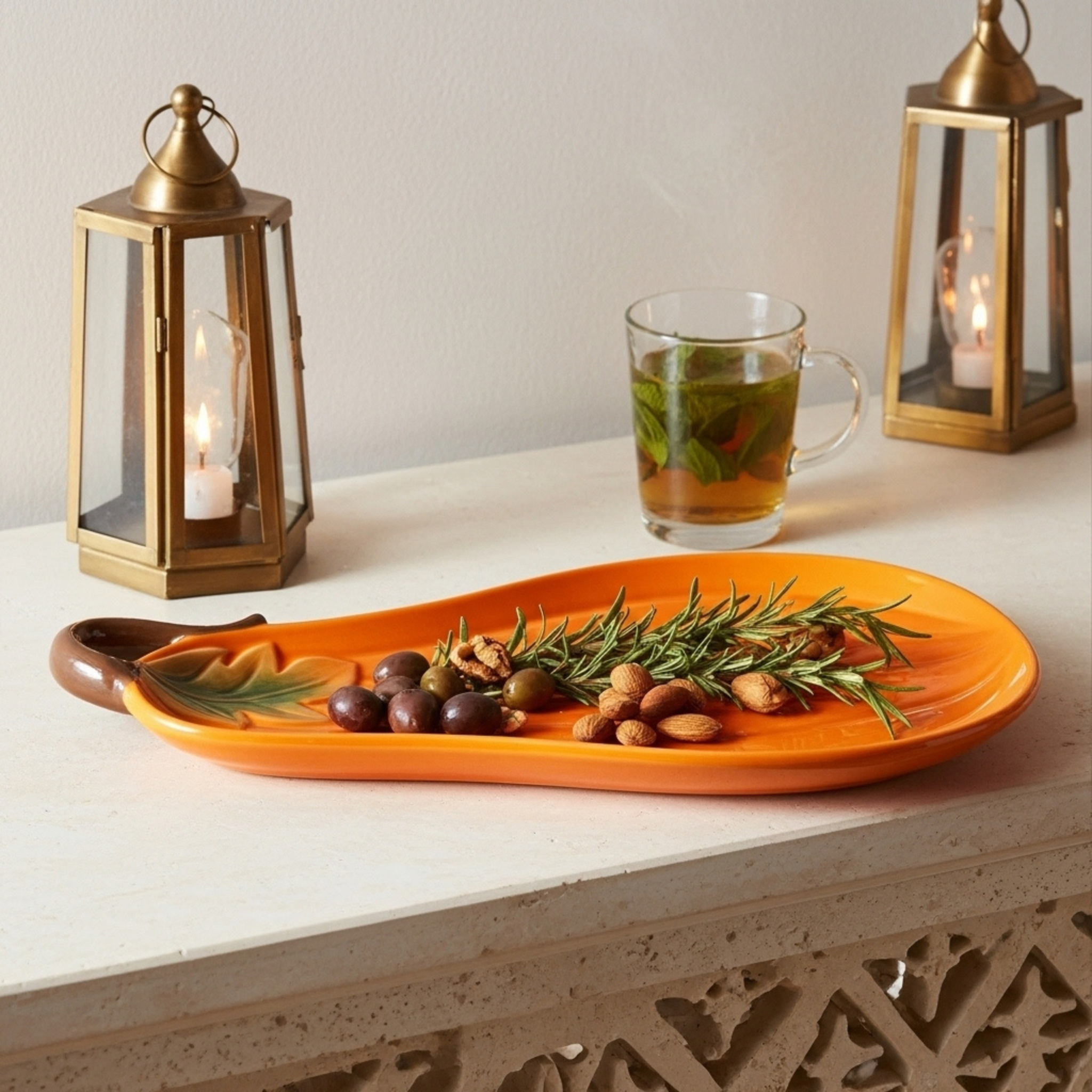 Assiette Citrouille en Céramique – Cadeau Fin d’Année Tunisie