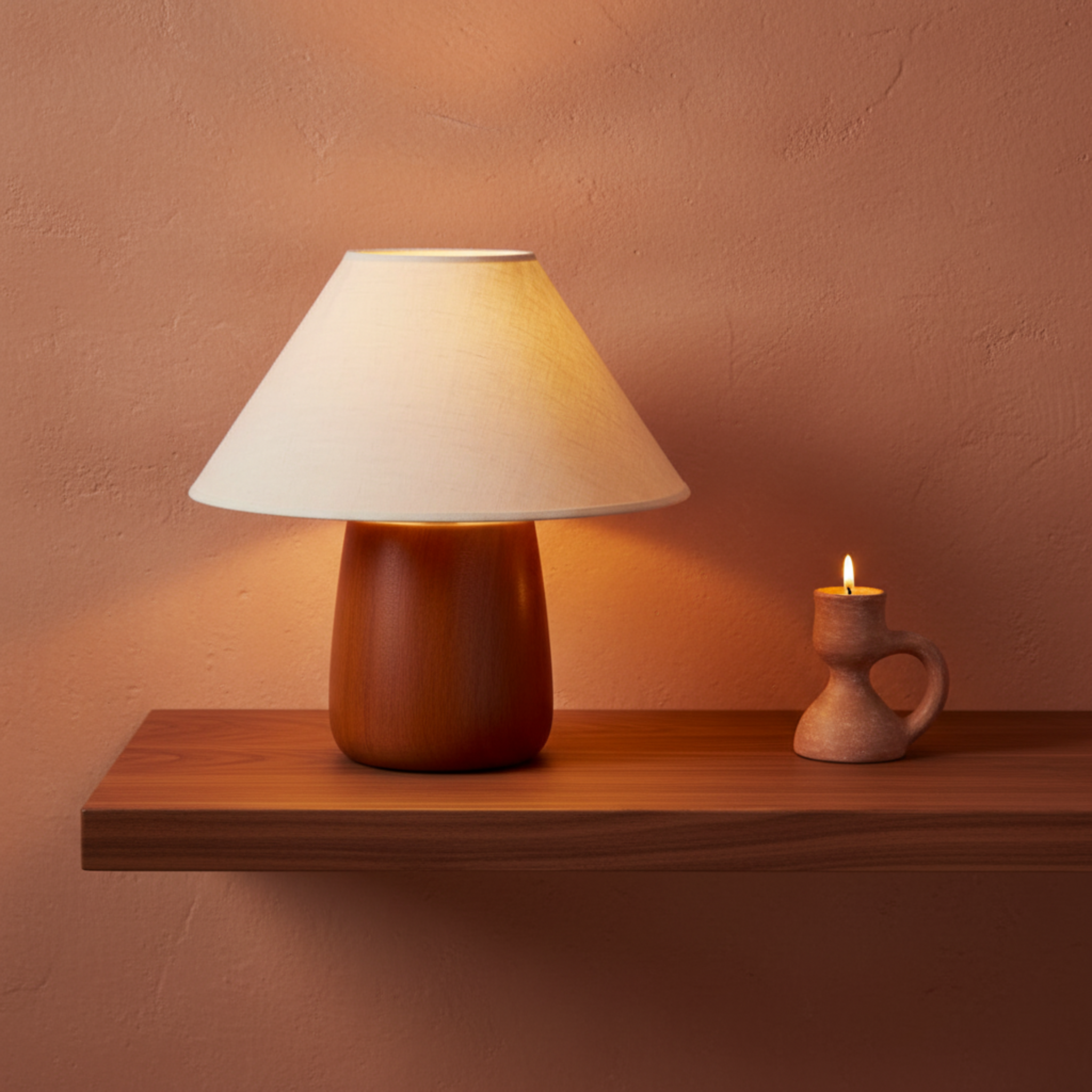 Lampe de Table Design en Bois | Ambre | Vente en Tunisie