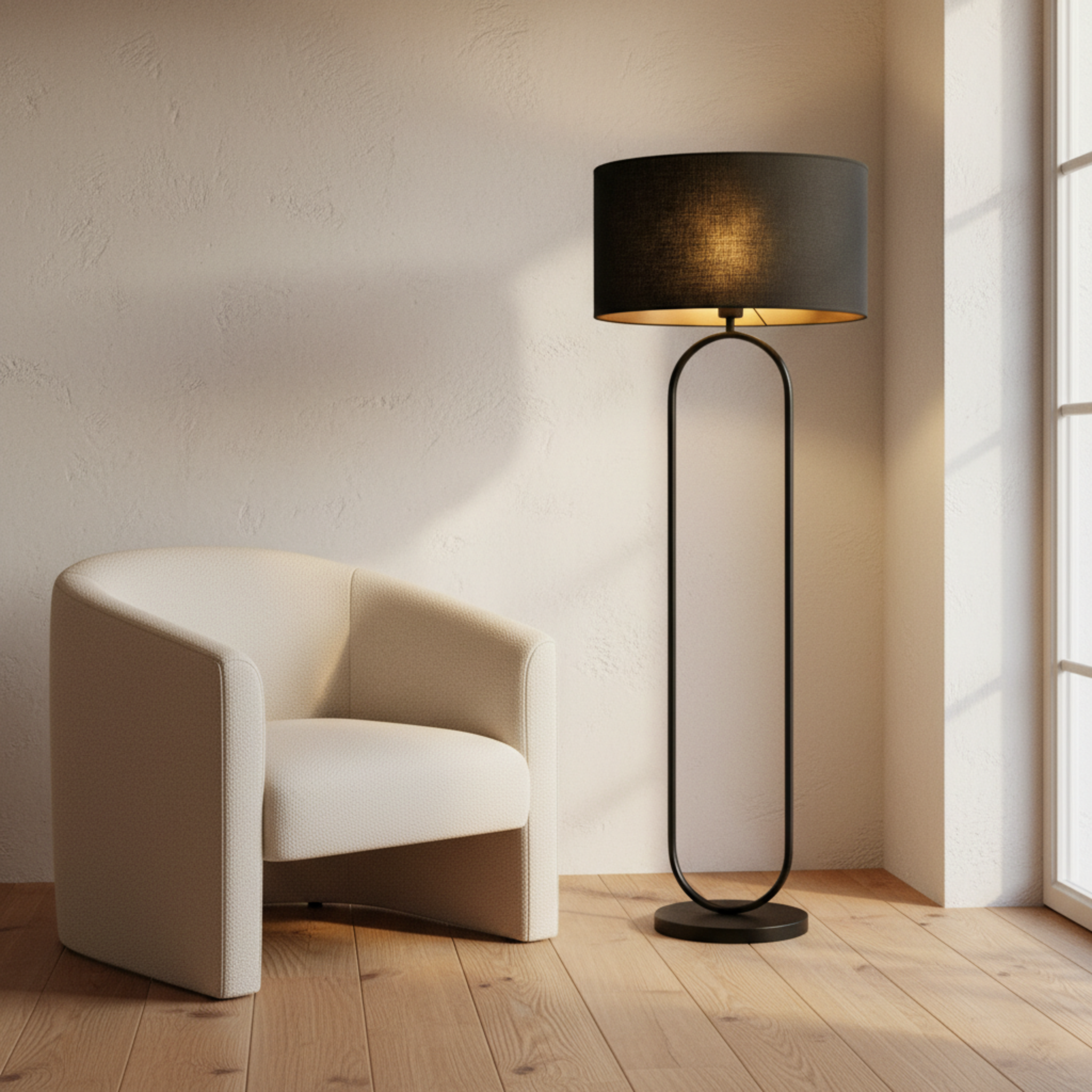 Lampadaire sur Pied INFINITY Métal Noir Design | Fiolla Home Tunisie