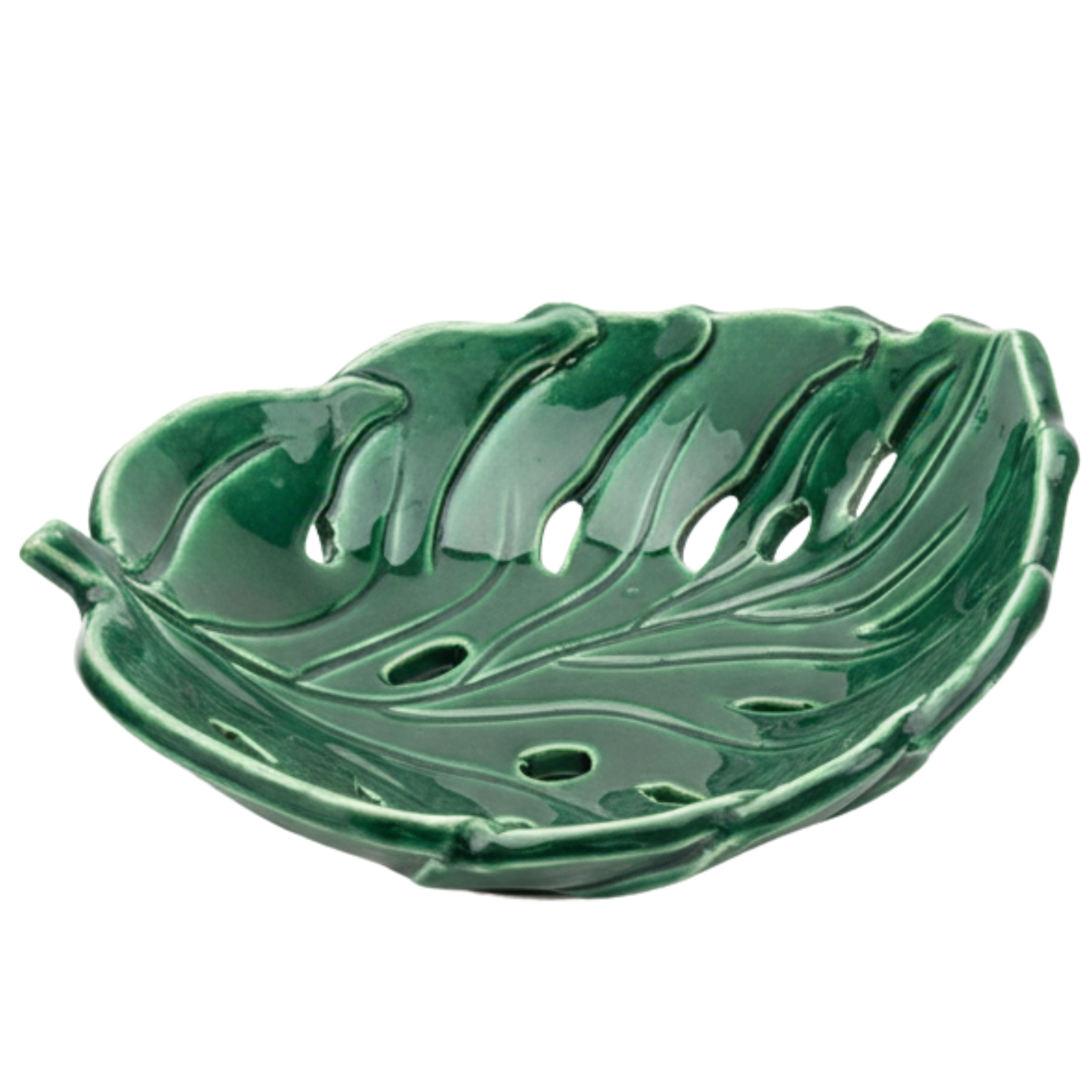 Asiette céramique forme feuille