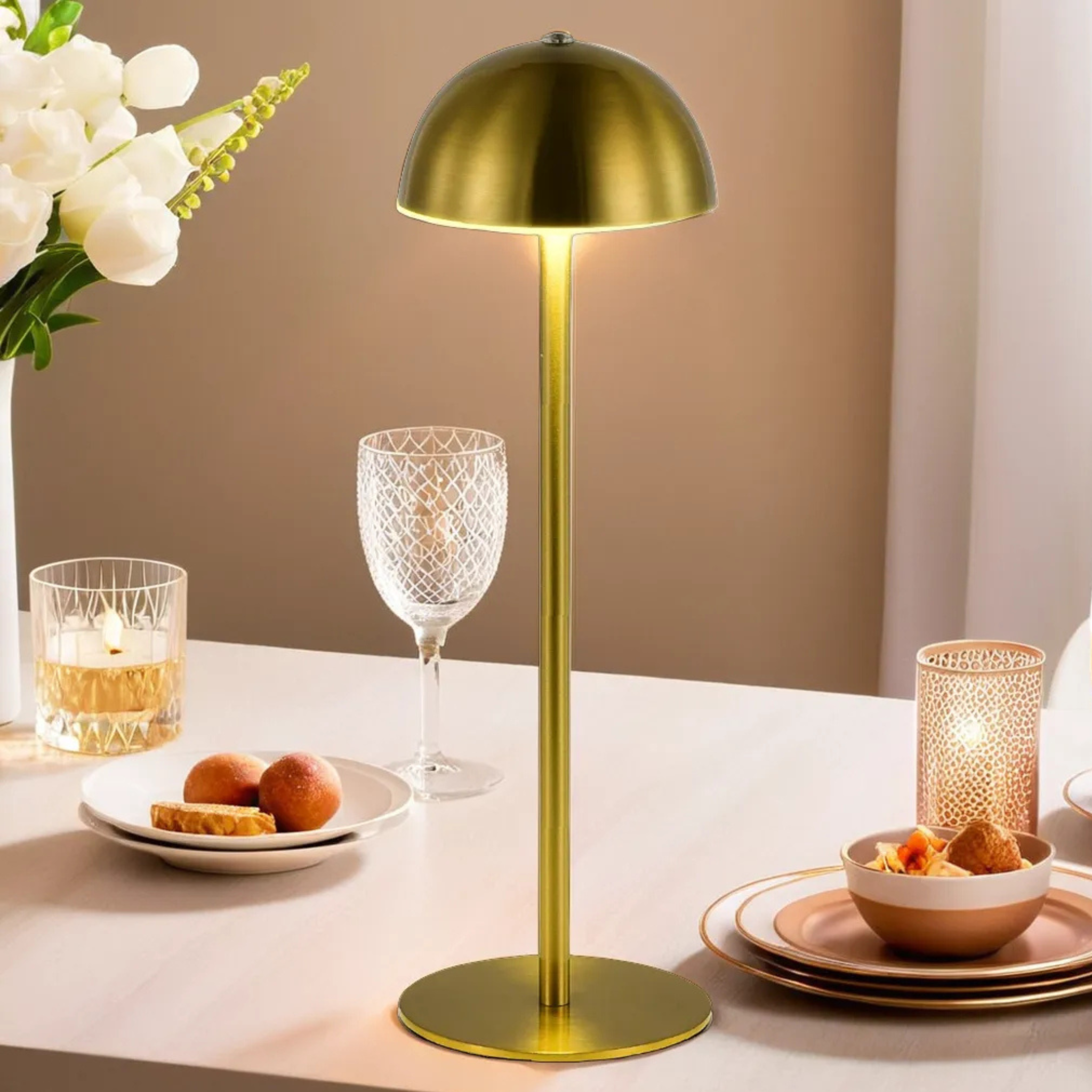 Lampe de Table LED Rechargeable | Finition Luxe et Style | Fiolla Home