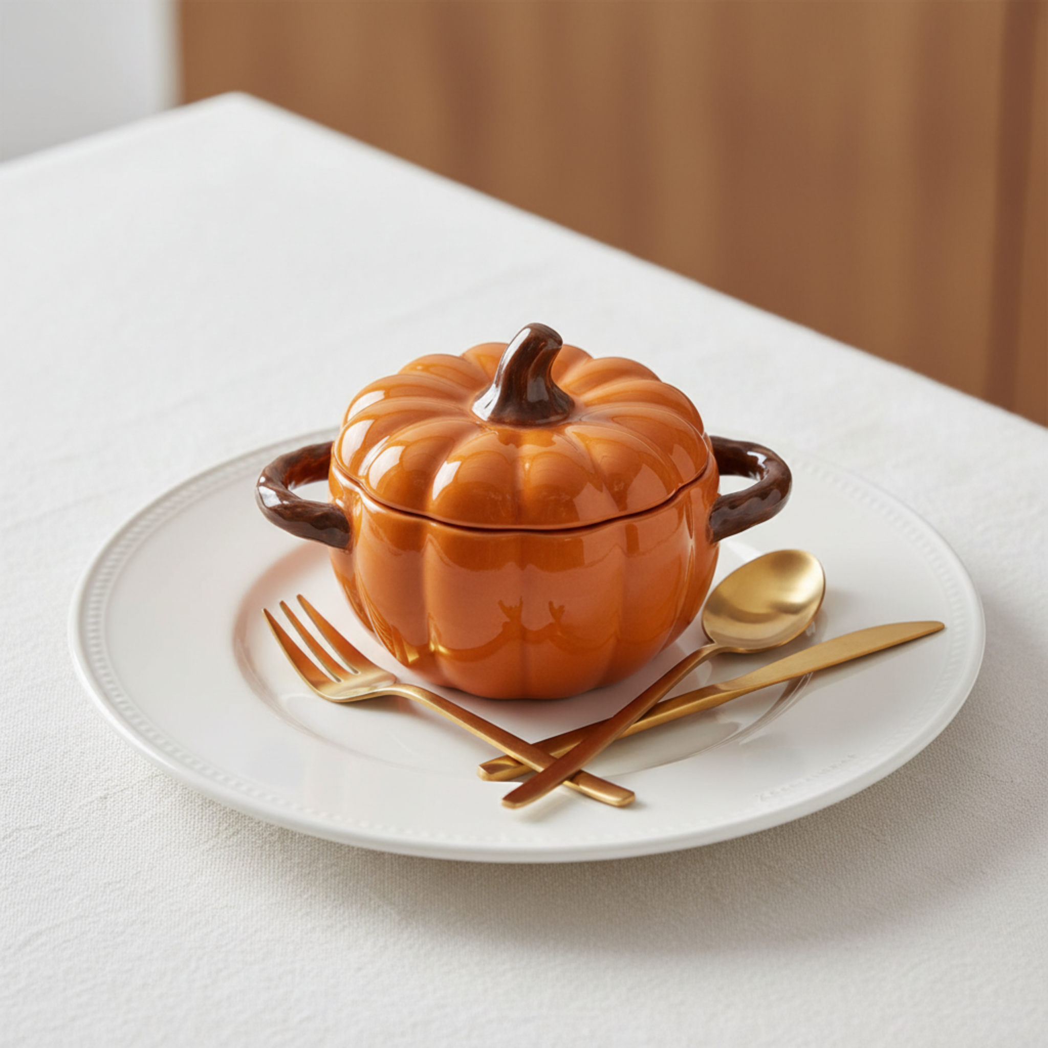 Mini Soupière Citrouille Céramique – Service Individuel Chic