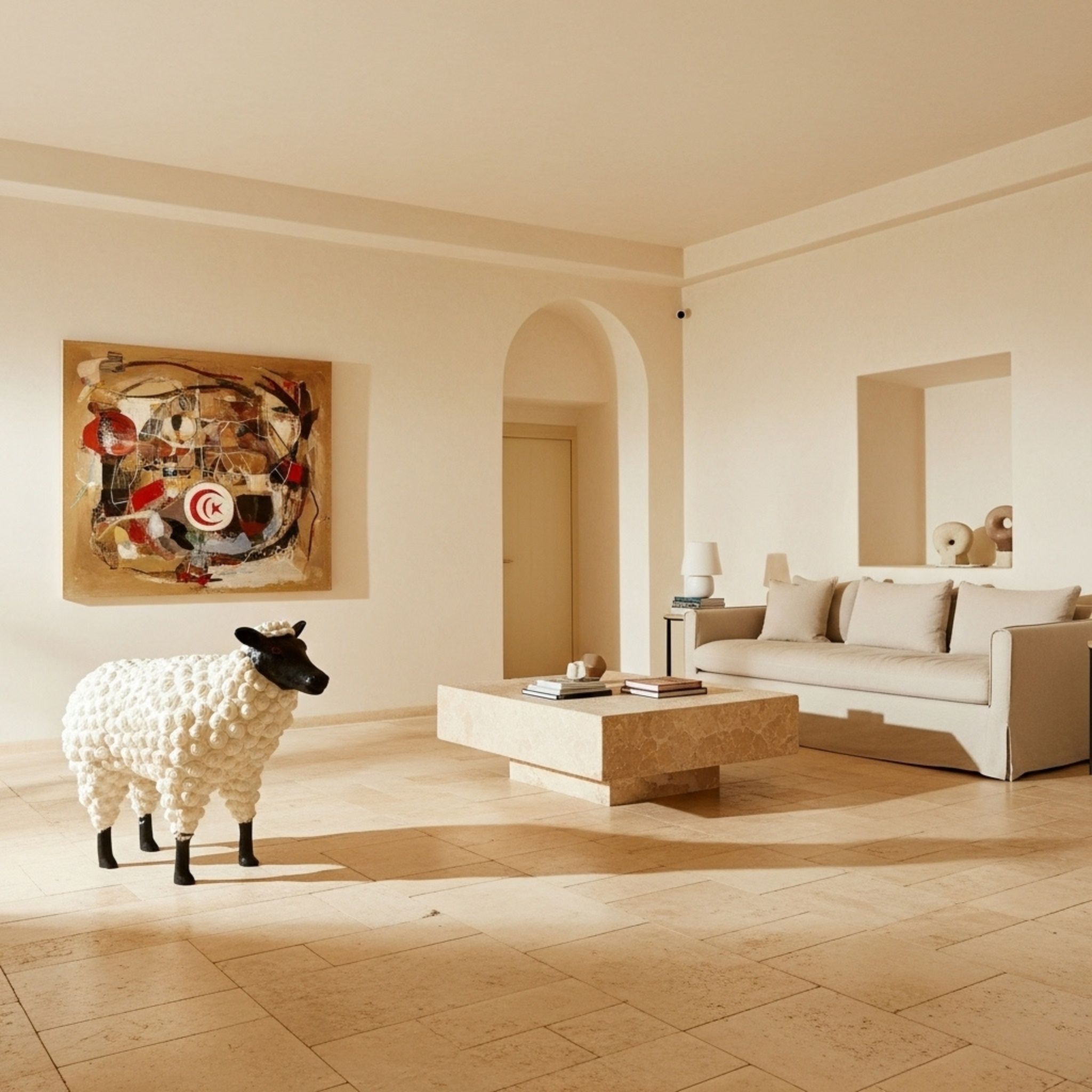 Mouton en Céramique 100% Fait Main – Pièce d’Art XL