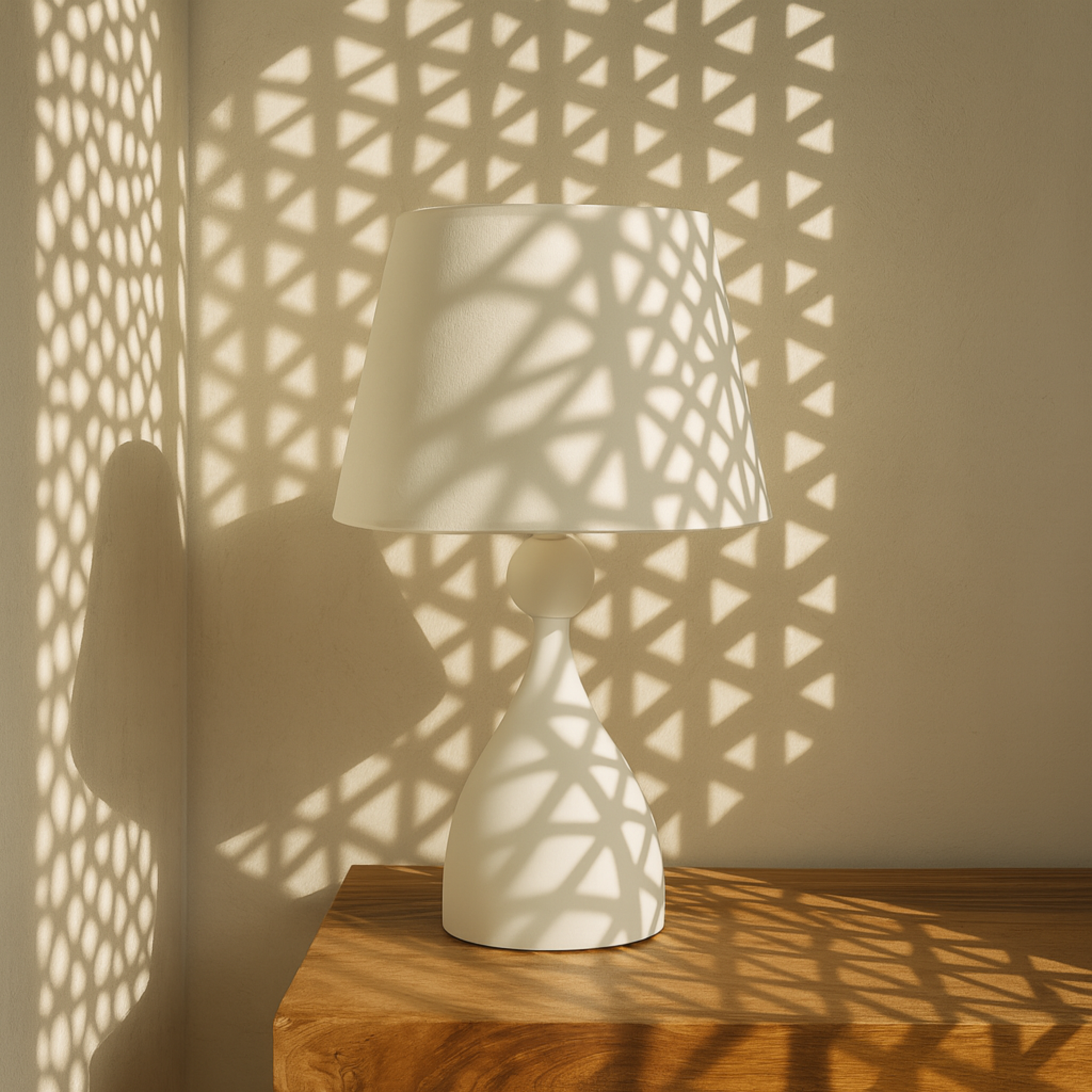Lampe de chevet LED | Veilleuse minimaliste blanche | Fiolla Home