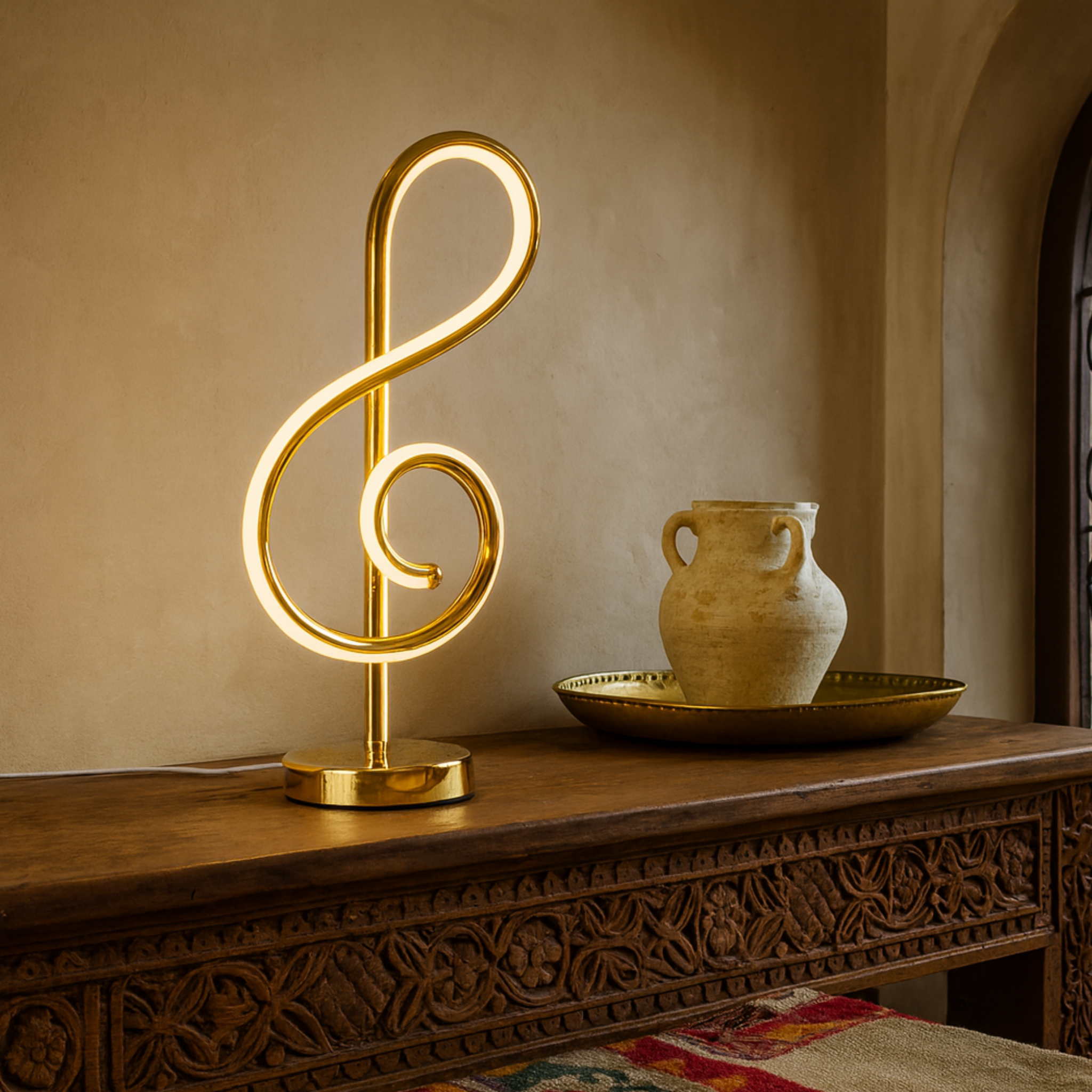 Veilleuse LED Tunisie Clé de Sol | Lampe de Chevet | Fiolla Home