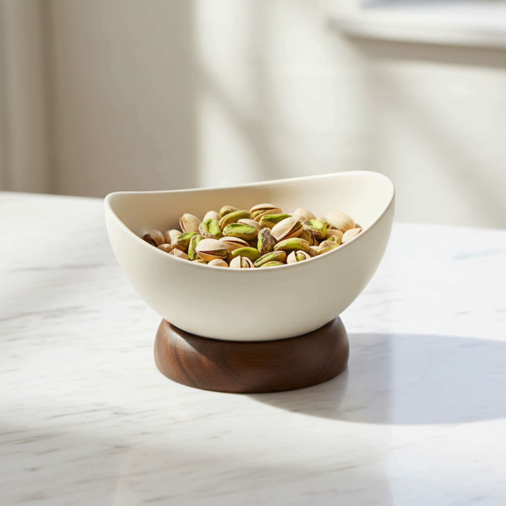 Bol Incliné Design en Céramique & Socle Bois – Service & Déco