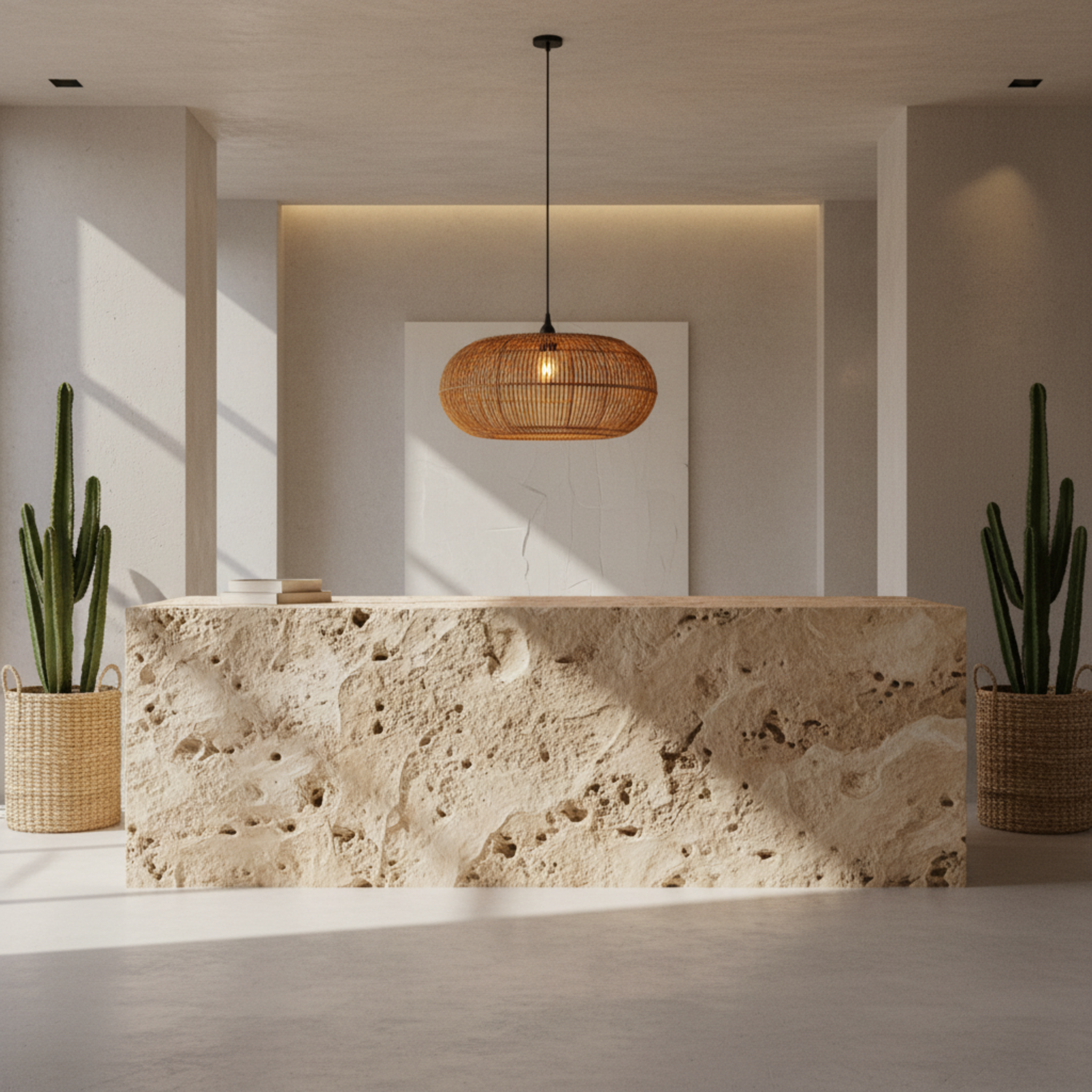 Suspension Ovale Fibres de Palmier Tressée Fait Main | Fiolla Home