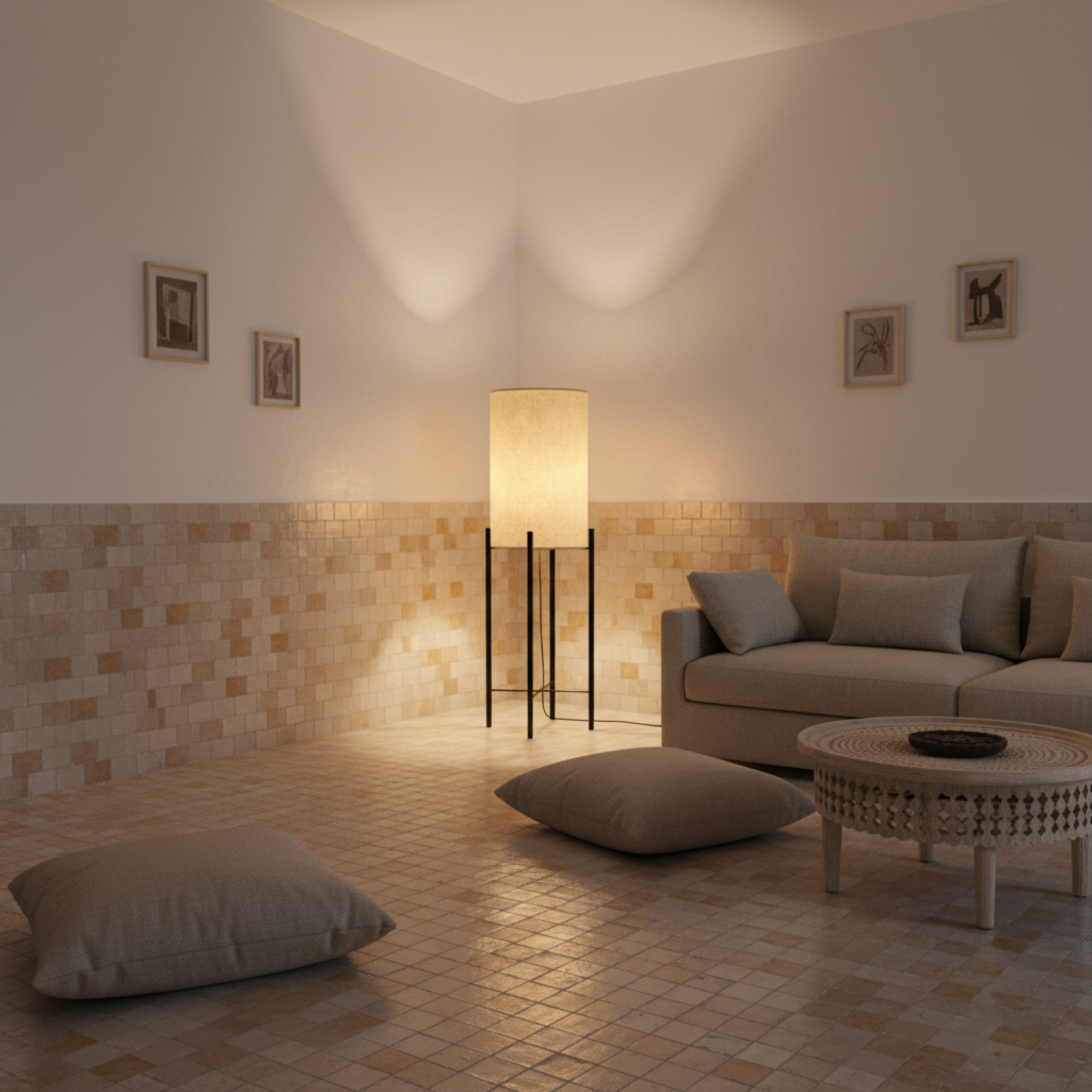 Lampadaire Design Sur Pied – Luminaire d'Ambiance Salon Tunisie