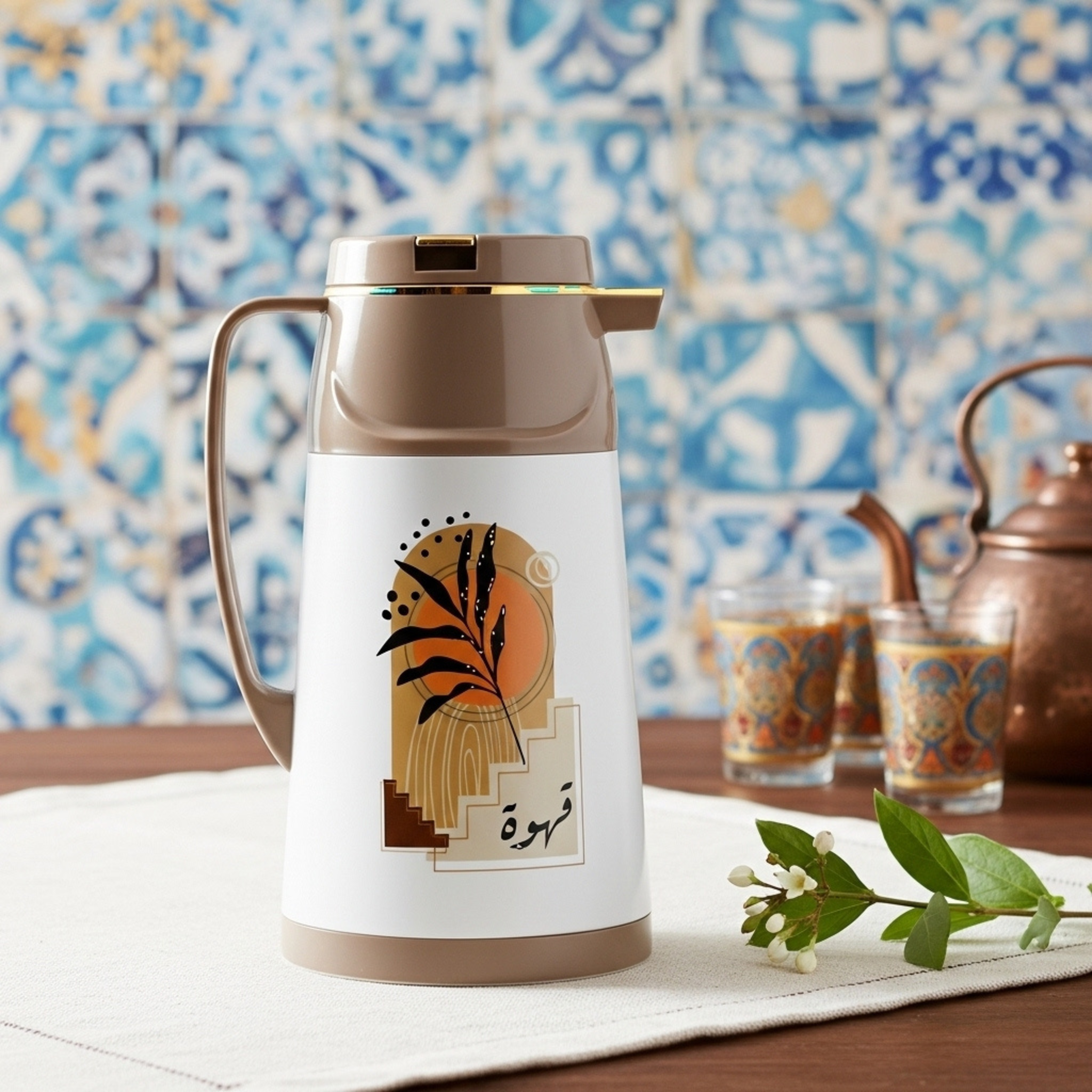 Thermos Isotherme « Qahwa » – Doré Premium | Fiolla Home