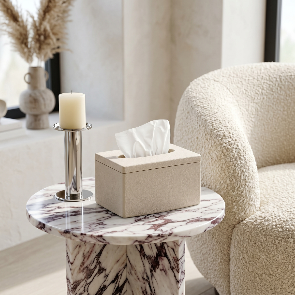 Porte-Papier Design Minimaliste Écru Tunisie | Fiolla Home
