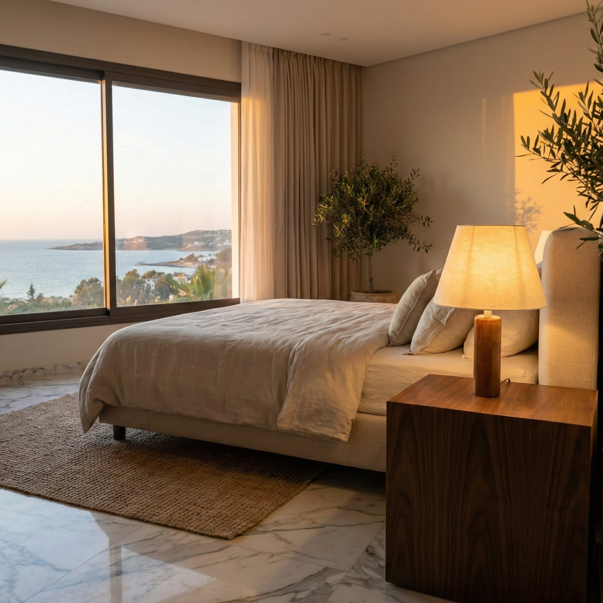 Lampe à Poser Artisanale en Bois Noble – Design Naturel & Épuré Tunisie