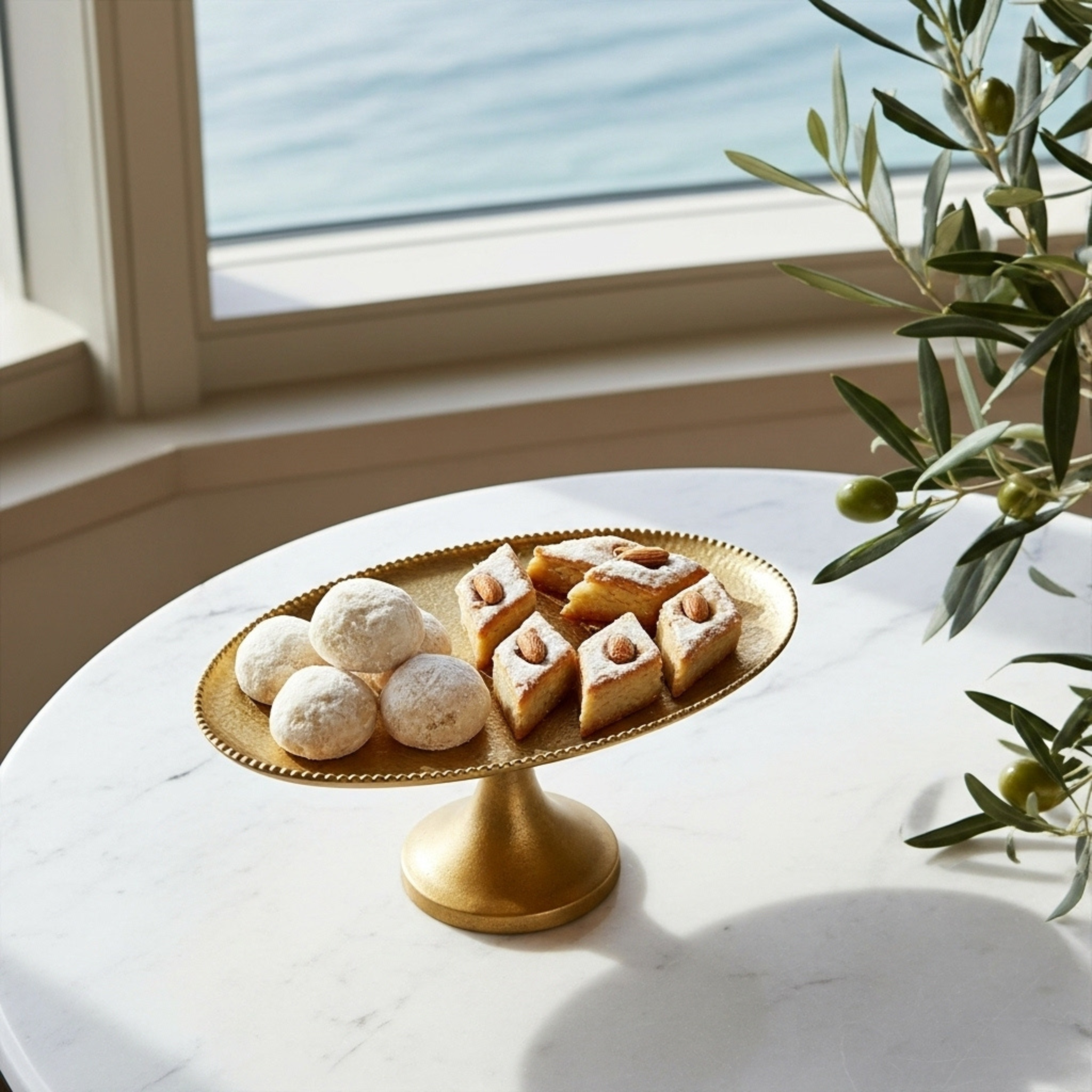 Plateau à Gâteau Cuivre Indien Grand Format | Fiolla Home