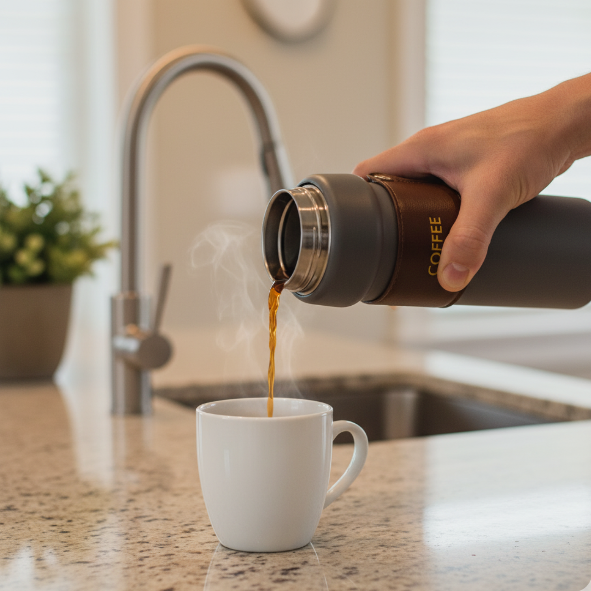 Thermos Inox 450 ml Gris | Isotherme Étanche | Fiolla Home