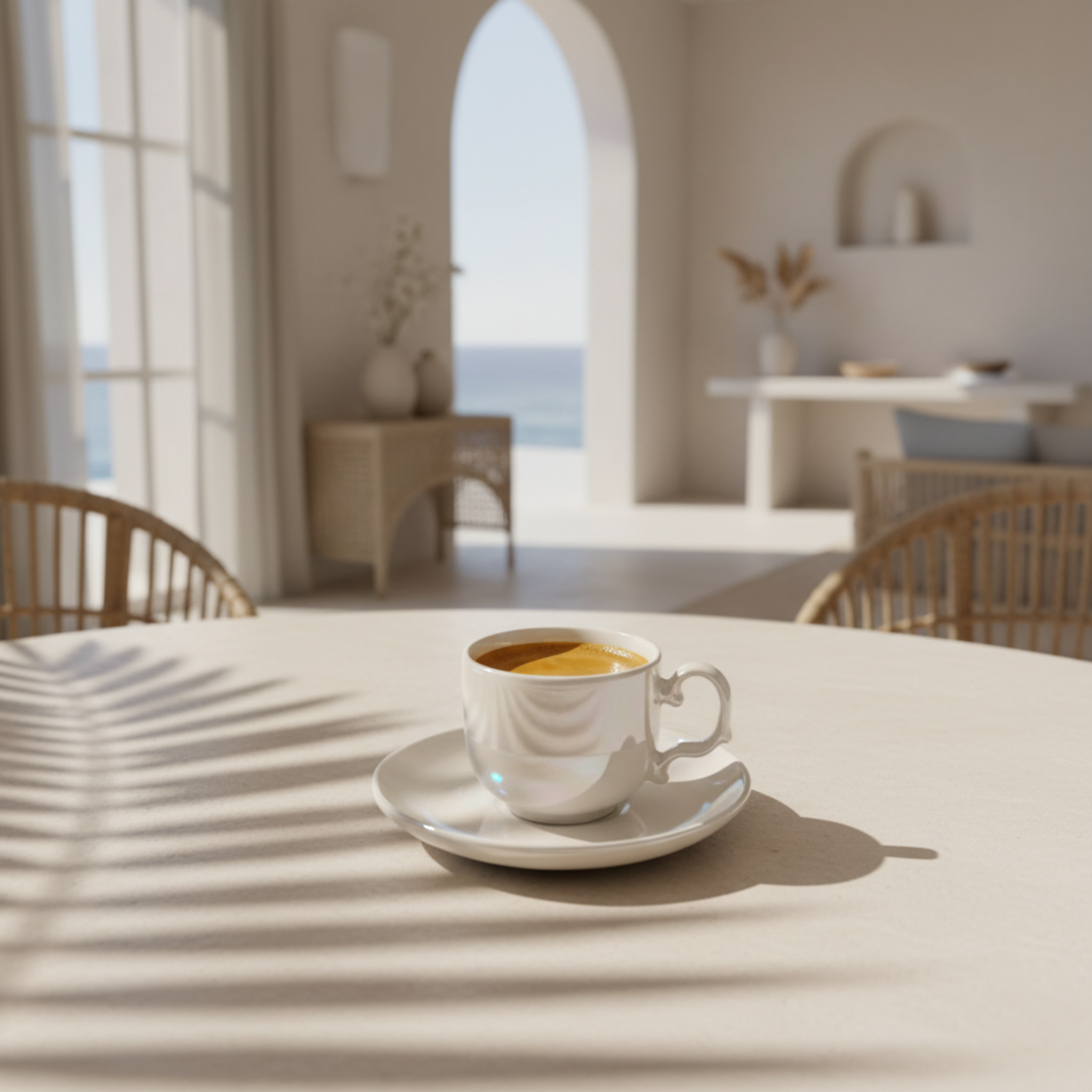 Service à Café Noir Changeant | Effet Nacré & Élégance | Fiolla Home