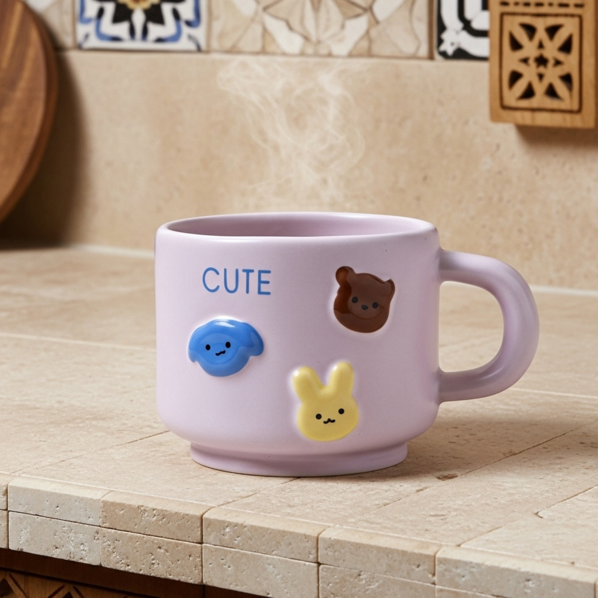 Mug céramique kawaii 3D – Animaux mignons | Fiolla Home