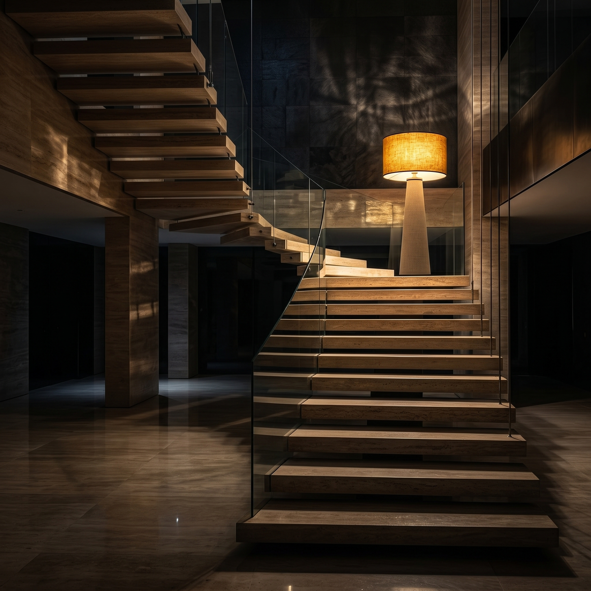 Lampadaire Lin | Pied Conique & Abat-jour Tambour | Fiolla Home