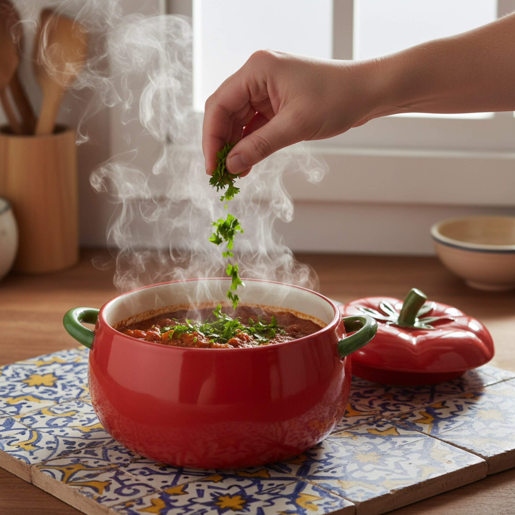 Cocotte Forme Tomate en Céramique – Design Original & Tendance