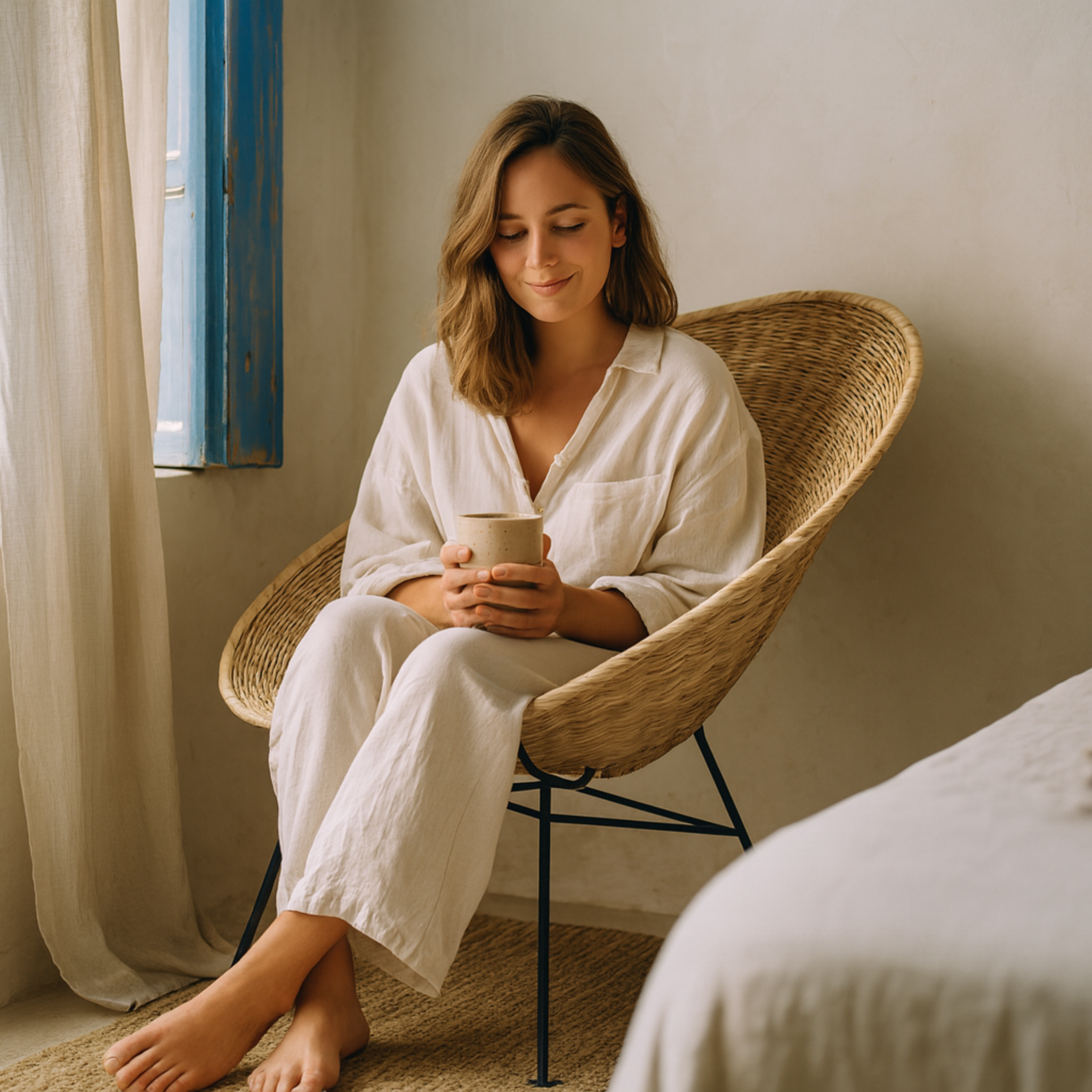 Chaise en rotin Tunisie | Bohème chic naturel | Fiolla Home