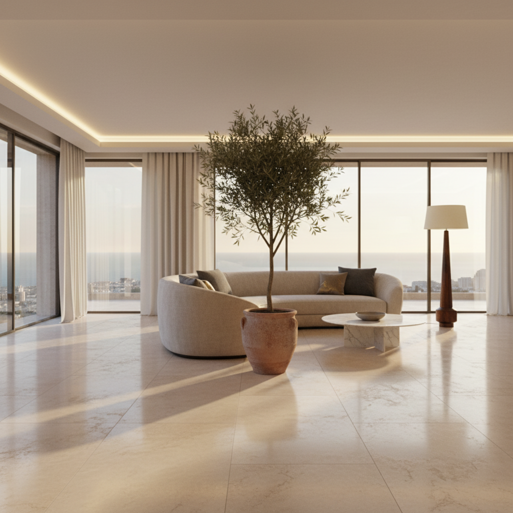 Lampadaire sur Pied en Bois Massif - Design Sculptural & Authentique