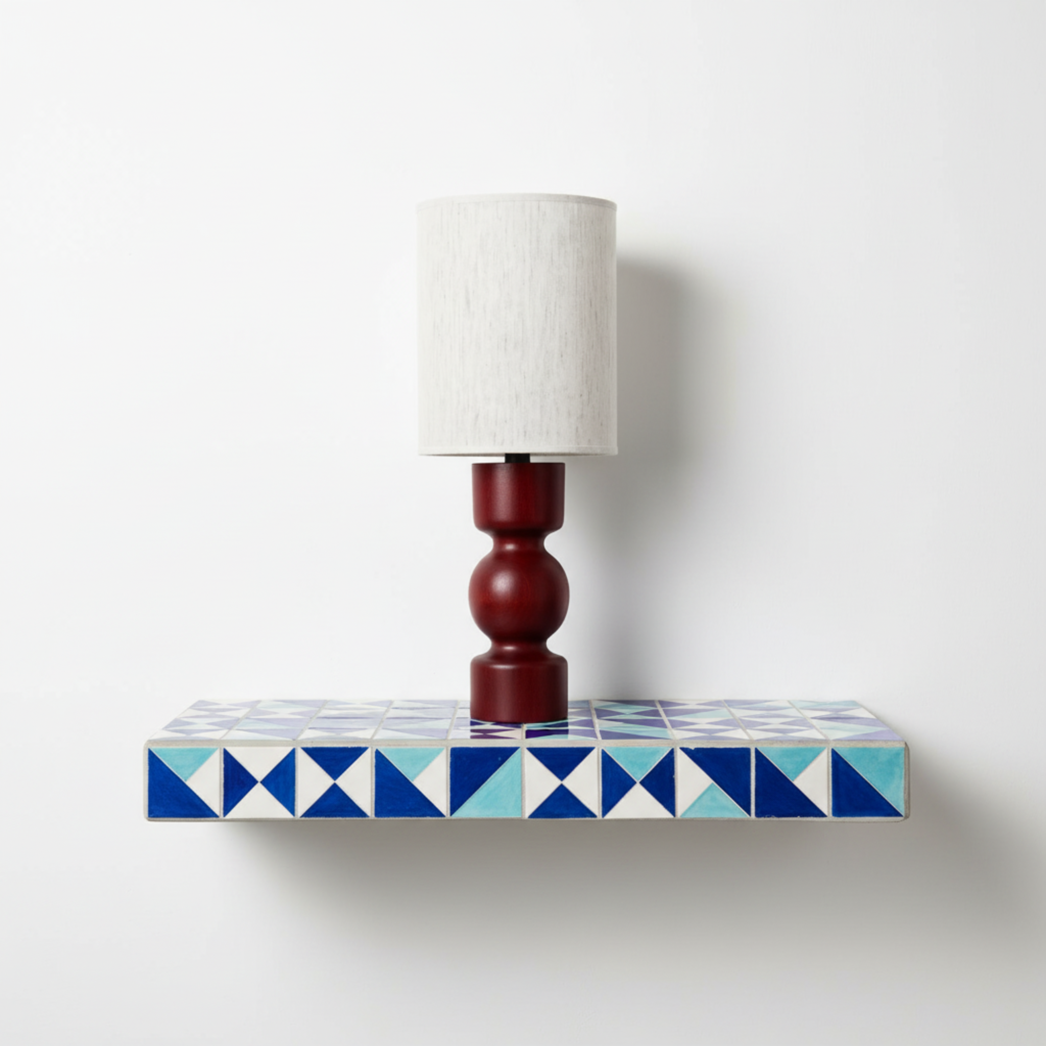 Lampe de chevet Qamra – bois handmade | Tunisie